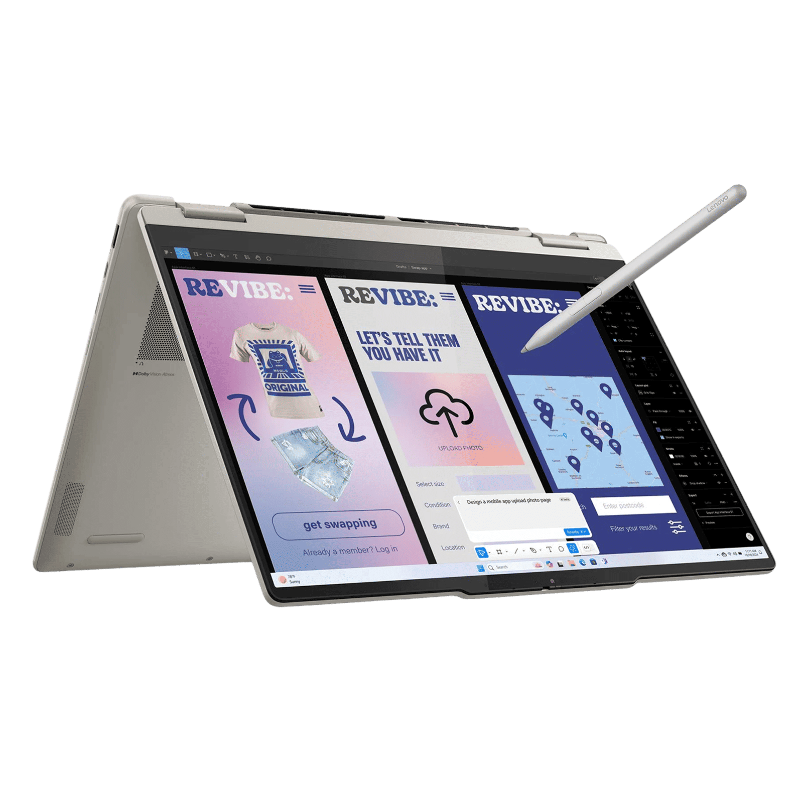 Lenovo Yoga 7 14ILL10 Intel Core Ultra 7 Touchscreen 2-in-1 Laptop (32GB, 1TB SSD, Windows 11 Home, 14 inch 2.8K WQXGA Plus OLED Display, MS Office 2024, Seashell, 1.38 KG)_1