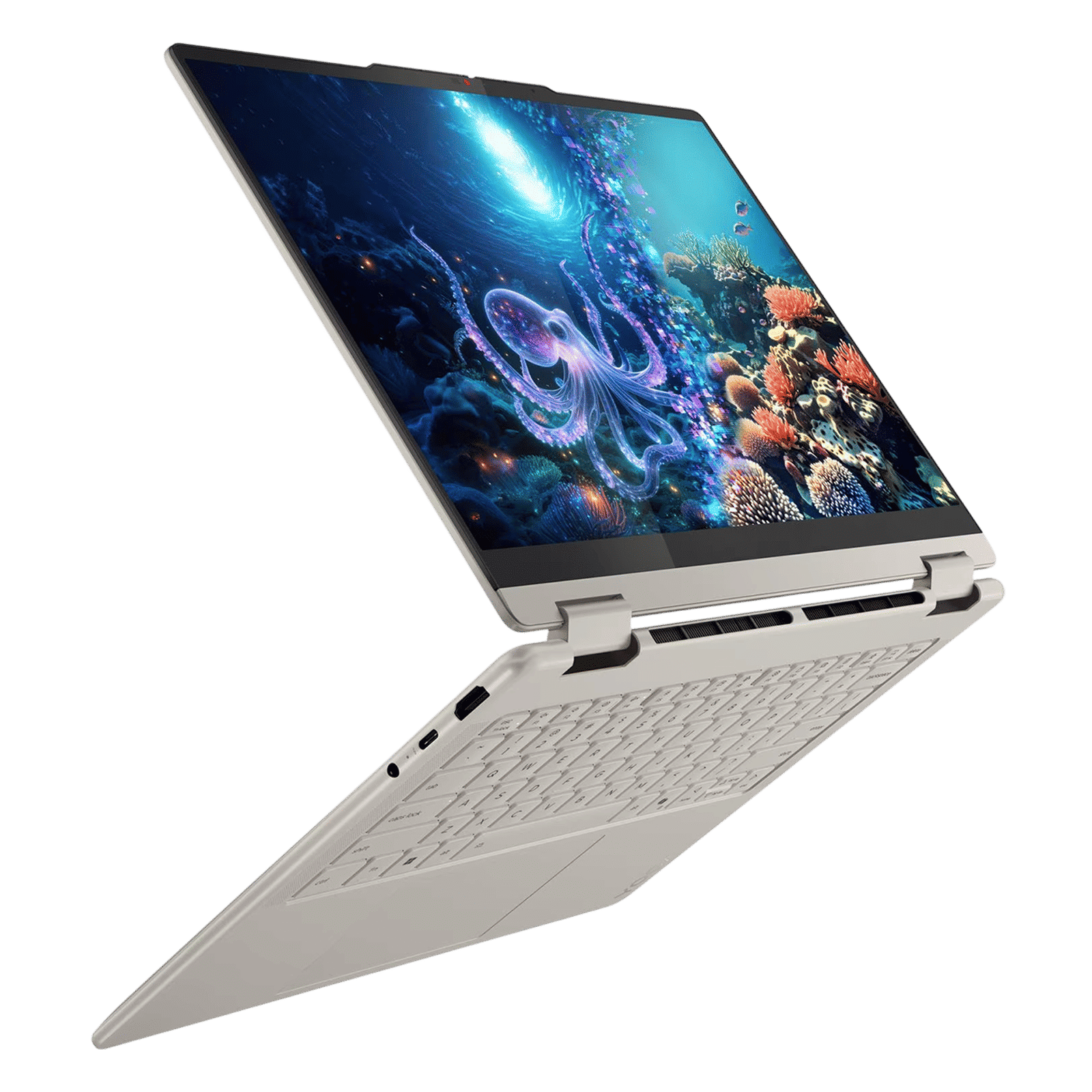 Lenovo Yoga 7 14ILL10 Intel Core Ultra 7 Touchscreen 2-in-1 Laptop (32GB, 1TB SSD, Windows 11 Home, 14 inch 2.8K WQXGA Plus OLED Display, MS Office 2024, Seashell, 1.38 KG)_9