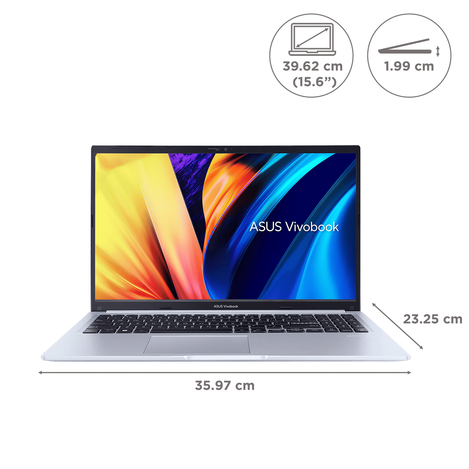 ASUS Vivobook 15 M1502YA-BQ702WS AMD Ryzen 7 Thin & Light Laptop (16GB, 512 GB SSD, Windows 11 Home, 15.6 inch Full HD IPS Display, MS Office Home 2024, Cool SIlver, 1.70 KG)_2