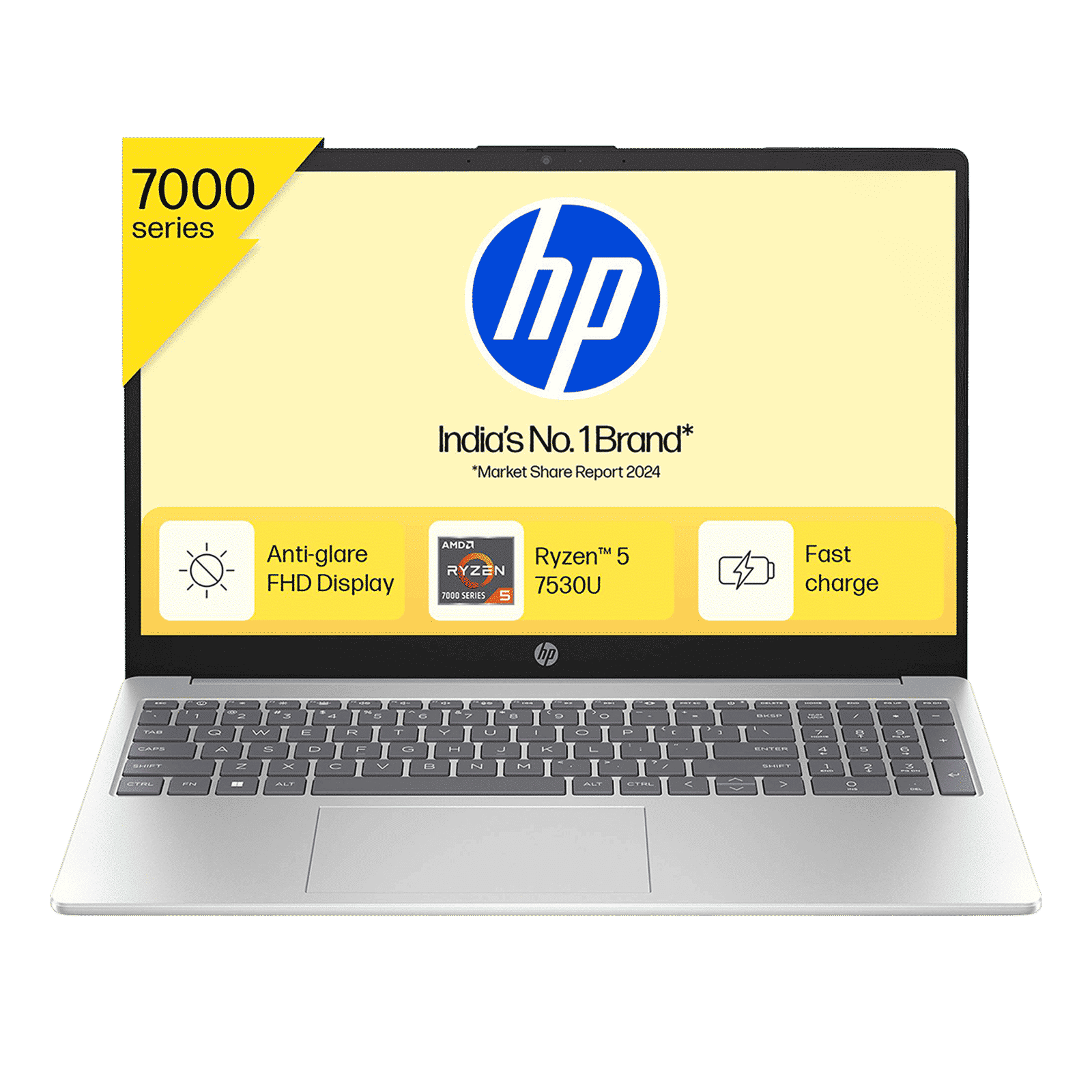 HP 15-fc0389AU AMD Ryzen 5 Thin & Light Laptop (16GB, 512GB SSD, Windows 11 Home, 15.6 inch Full HD Display, Natural Silver, 1.59 KG)_1