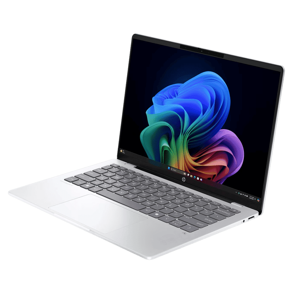 HP OmniBook 5 14-he0014QU Qualcomm Snapdragon X Thin & Light Laptop (16GB, 512GB SSD, Windows 11 Home, 14 inch 2K OLED Display, MS Office Home 2024, Glacier Silver, 1.35 KG)_3