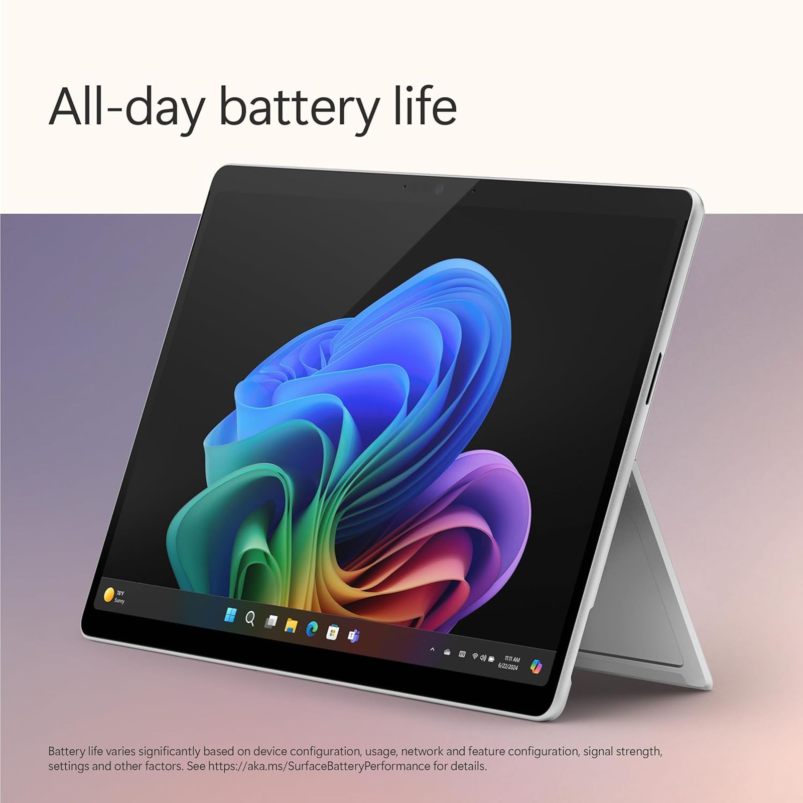 Microsoft Surface Pro 11th Edition Snapdragon X Plus Touchscreen 2-in-1 Laptop (16GB, 512GB SSD, Windows 11 Home, 13 inch LCD Display, Platinum, 0.89 KG)_4