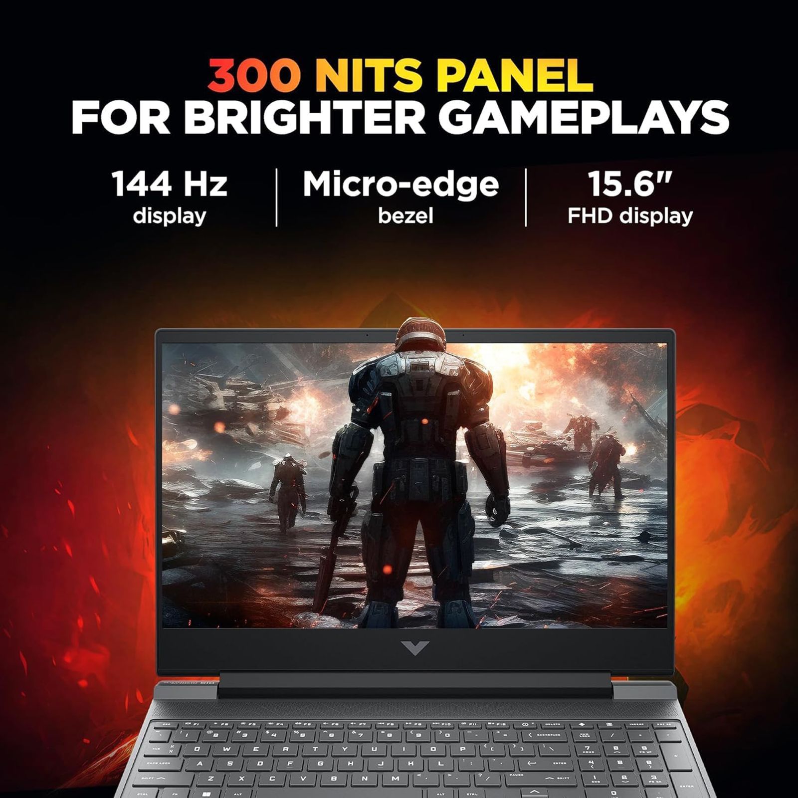 HP Victus 15-fb3123AX AMD Ryzen 7 Gaming Laptop (16GB, 512GB SSD, Windows 11 Home, 4GB Graphics, 15.6 inch 144 Hz Full HD Display, NVIDIA GeForce RTX 2050, MS Office Home 2024, Mica SIlver, 2.29 KG)_11