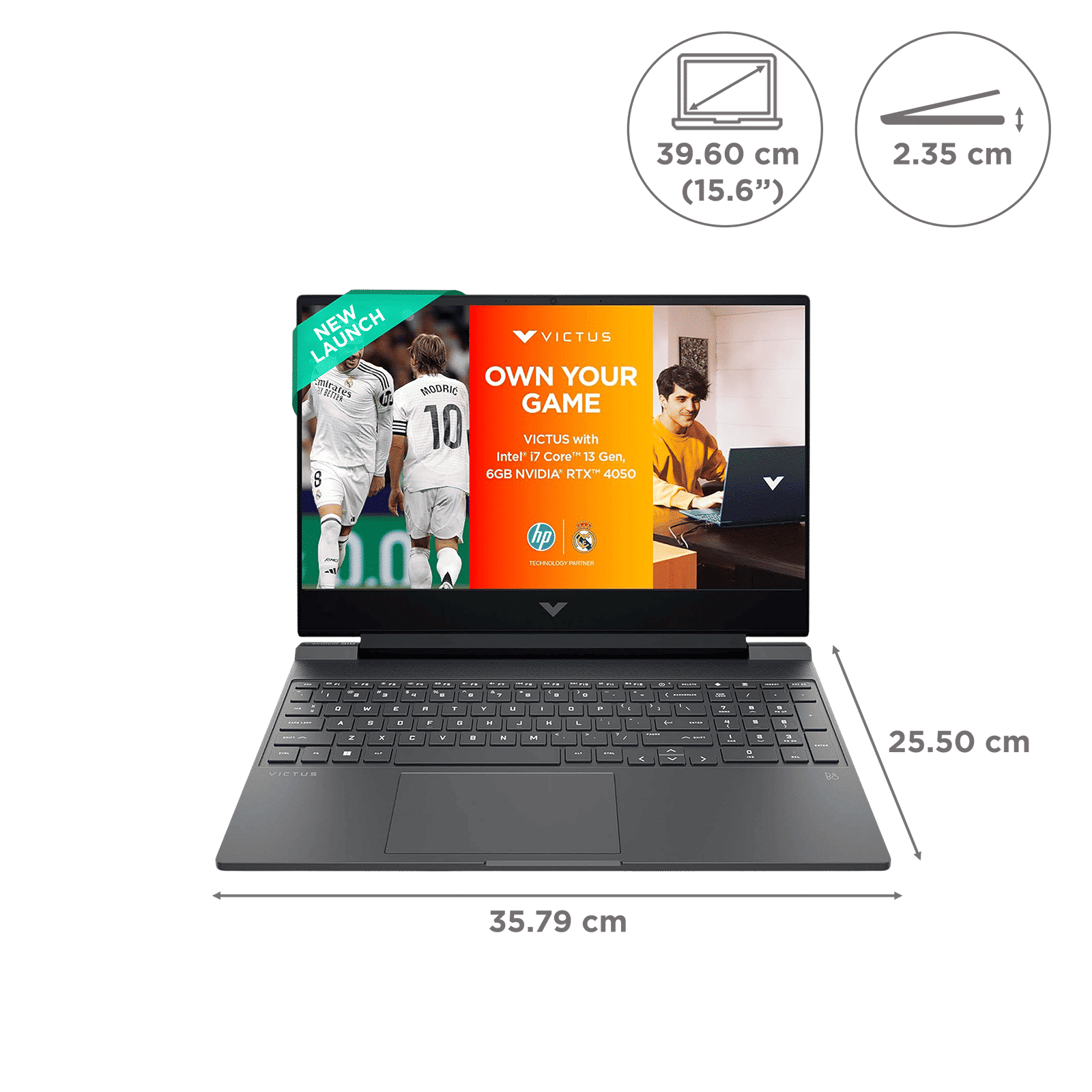 HP Victus 15-fa2104TX Intel Core i7 13th Gen Gaming Laptop (16GB, 512GB SSD, Windows 11 Home, 6GB Graphics, 15.6 inch 144 Hz IPS Full HD Display, NVIDIA GeForce RTX 4050, Mica Silver, 2.29 KG)_2