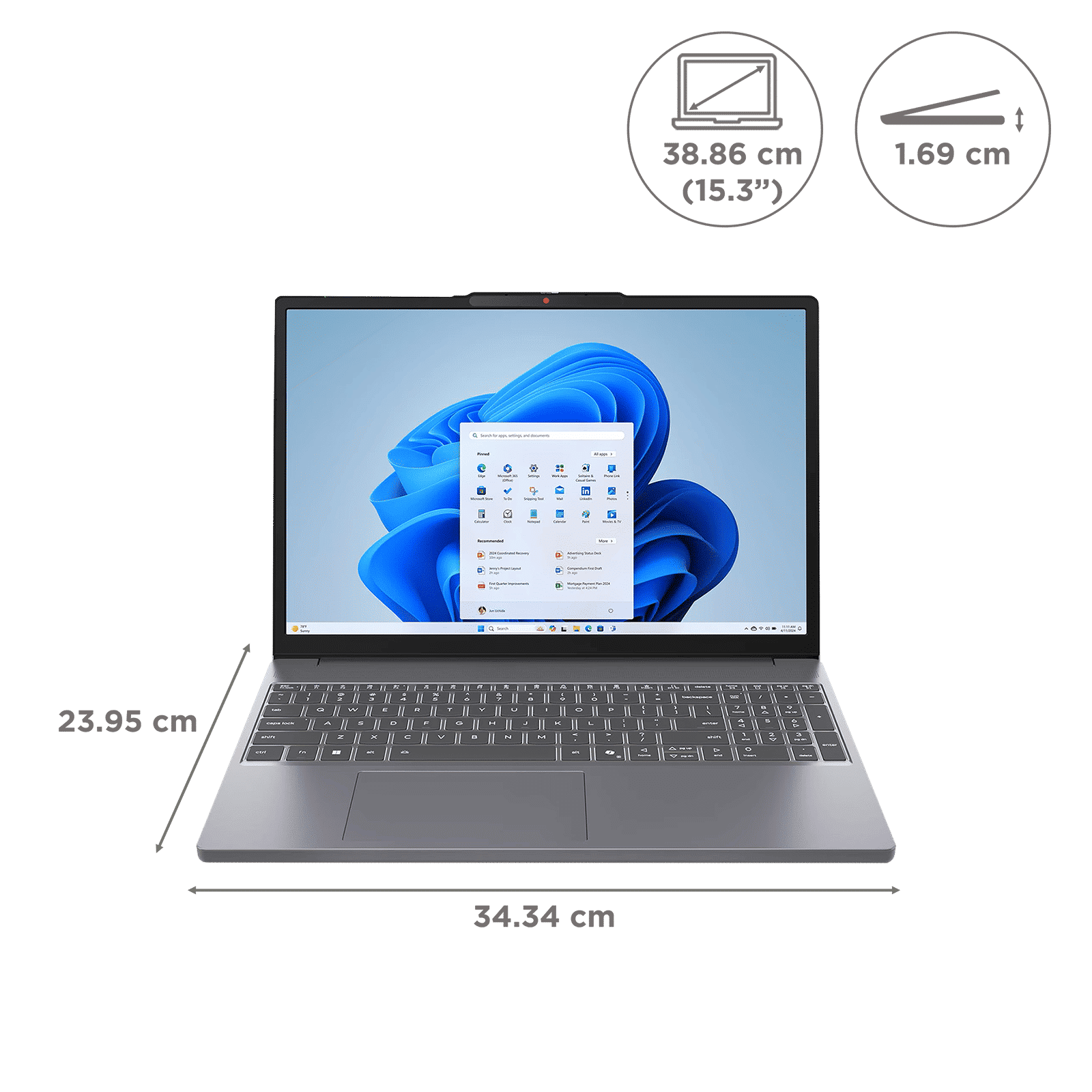 Lenovo IdeaPad Slim 3 15AHP10 AMD Ryzen 7 Thin & Light Laptop (8GB, 512GB SSD, Windows 11 Home, 15.3 inch WUXGA IPS Display, MS Office Home 2024, Luna Grey, 1.59 KG) Lenovo IdeaPad Slim 3 15AHP10 AMD Ryzen 7 Thin & Light Laptop (8GB, 512GB SSD, Windows 11 Home, 15.3 inch WUXGA IPS Display, MS Office Home 2024, Luna Grey, 1.59 KG)_2