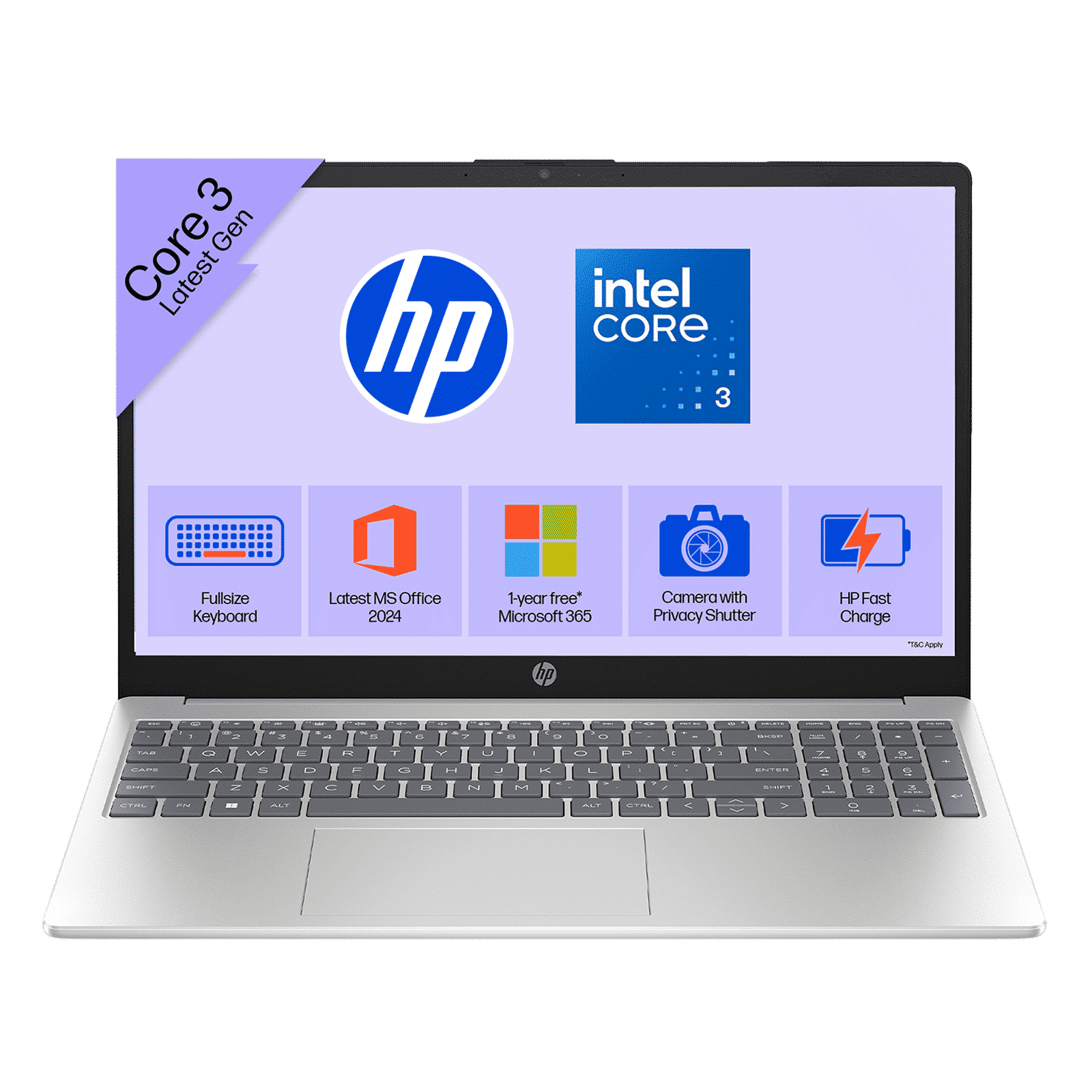 HP 15-fd1284TU Intel Core 3 Thin & Light Laptop (16GB, 512GB SSD, Windows 11 Home, 15.6 inch Full HD Display, Natural Silver, 1.65 KG) HP 15-fd1284TU Intel Core 3 Thin & Light Laptop (16GB, 512GB SSD, Windows 11 Home, 15.6 inch Full HD Display, Natural Silver, 1.65 KG)_1