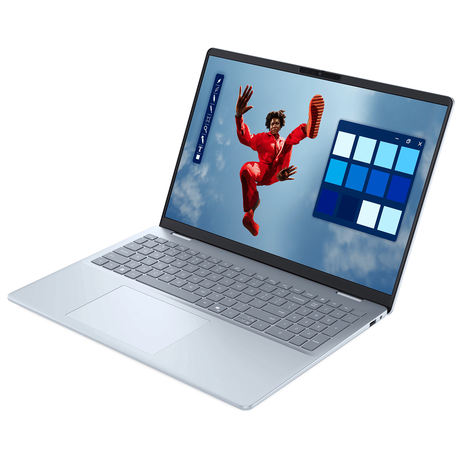 Dell 16 Plus Intel Core Ultra 5 Thin & Light Laptop (16GB, 512GB SSD, Windows 11 Home, 16 inch Full HD+ IPS Display, MS Office Home 2024, Ice Blue, 1.87 KG)_4