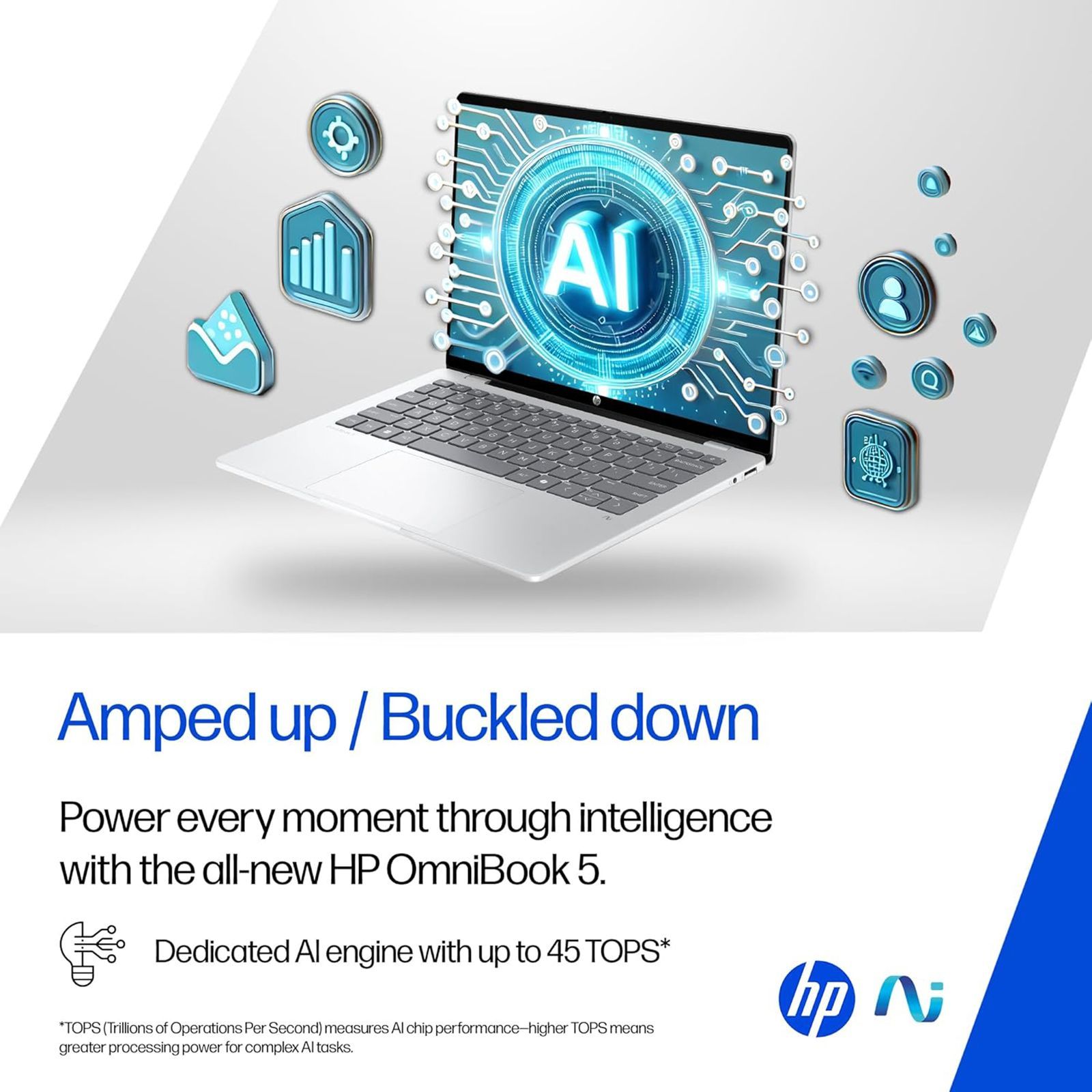 HP OmniBook 5 14-he0015QU Qualcomm Snapdragon X Thing & Light Laptop (16GB, 1TB SSD, Windows 11 Home, 14 inch 2K OLED Display, MS Office Home 2024, Glacier Silver, 1.35 KG)_16