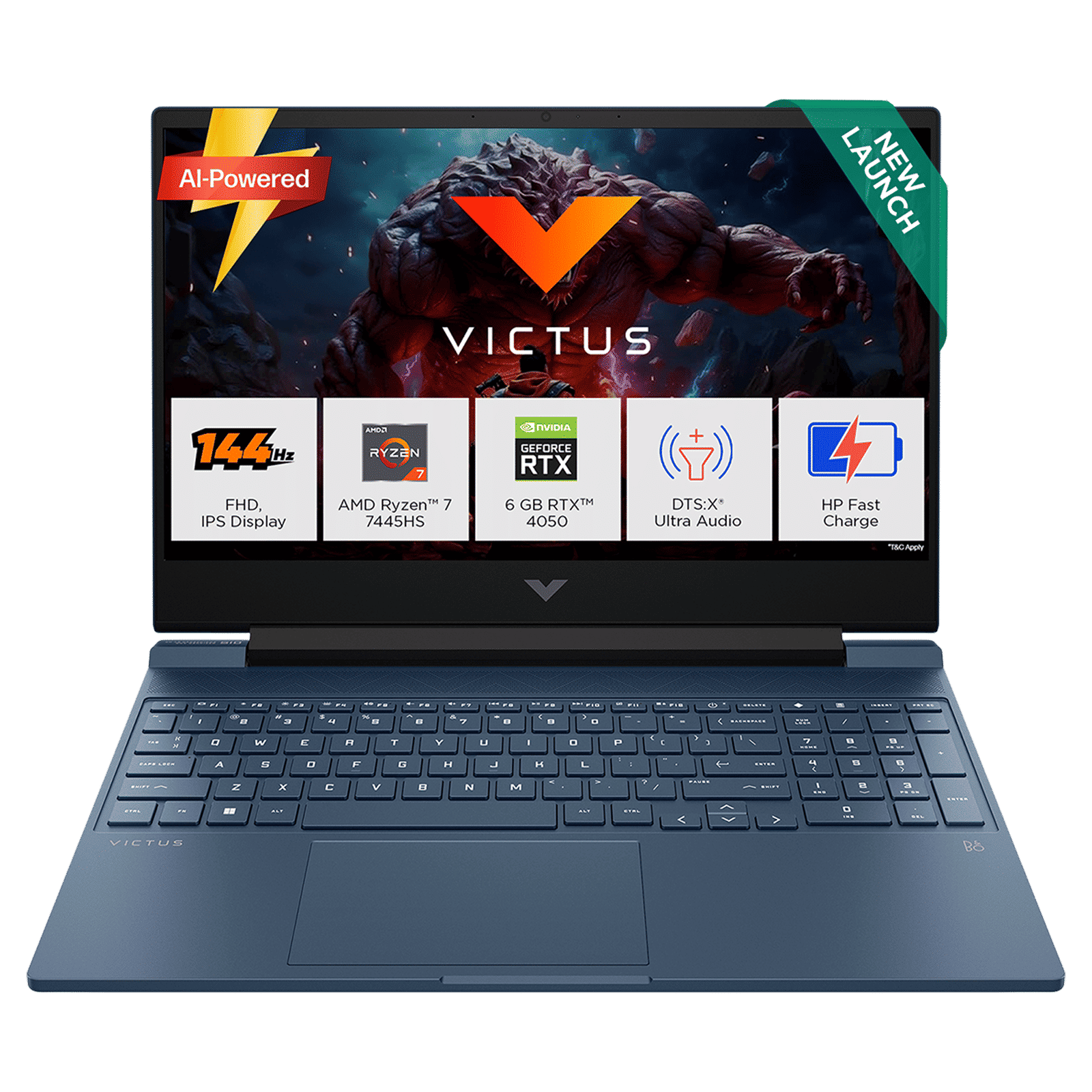 HP Victus 15-fb3162AX AMD Ryzen 7 Gaming Laptop (16GB, 1TB SSD, Windows 11 Home, 6GB Graphics, 15.6 inch 144 Hz Full HD IPS Display, NVIDIA GeForce RTX 4050, Performance Blue, 2.29 KG)_1