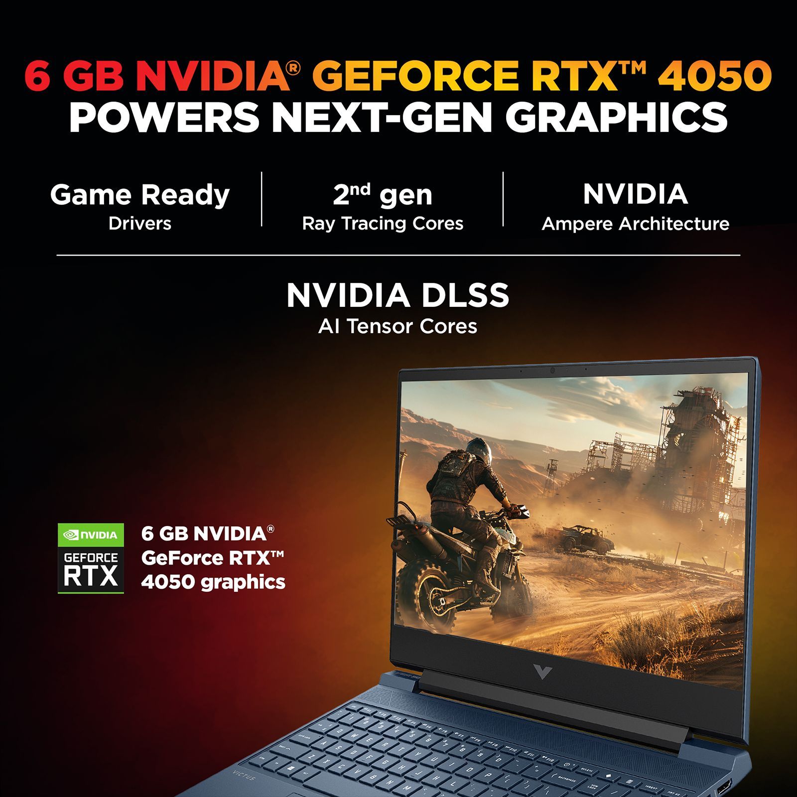 HP Victus 15-fb3162AX AMD Ryzen 7 Gaming Laptop (16GB, 1TB SSD, Windows 11 Home, 6GB Graphics, 15.6 inch 144 Hz Full HD IPS Display, NVIDIA GeForce RTX 4050, Performance Blue, 2.29 KG)_6