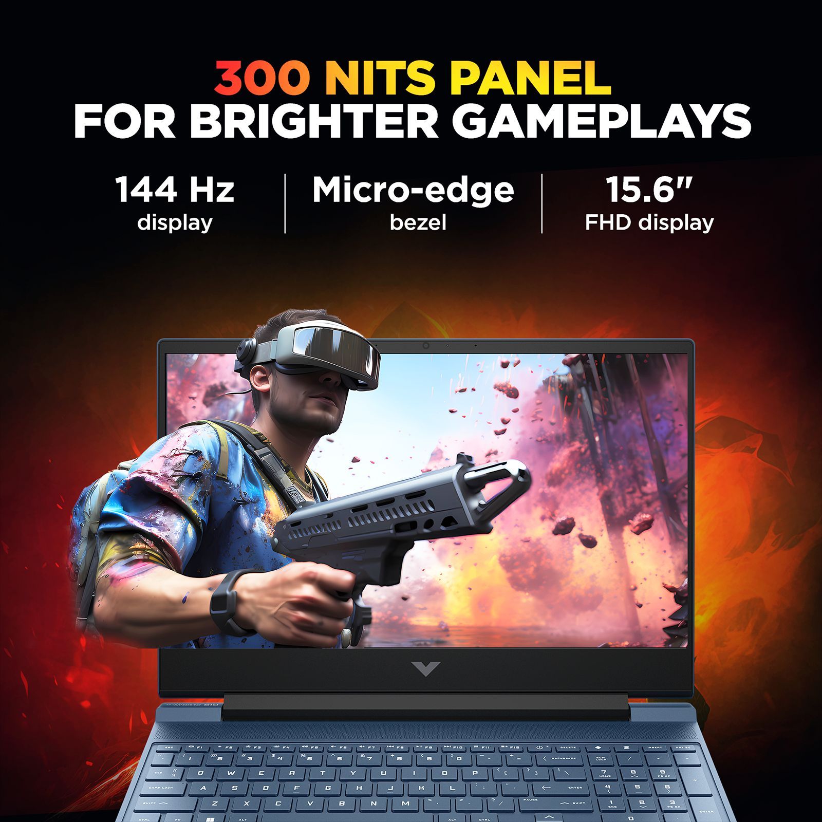 HP Victus 15-fb3162AX AMD Ryzen 7 Gaming Laptop (16GB, 1TB SSD, Windows 11 Home, 6GB Graphics, 15.6 inch 144 Hz Full HD IPS Display, NVIDIA GeForce RTX 4050, Performance Blue, 2.29 KG)_7