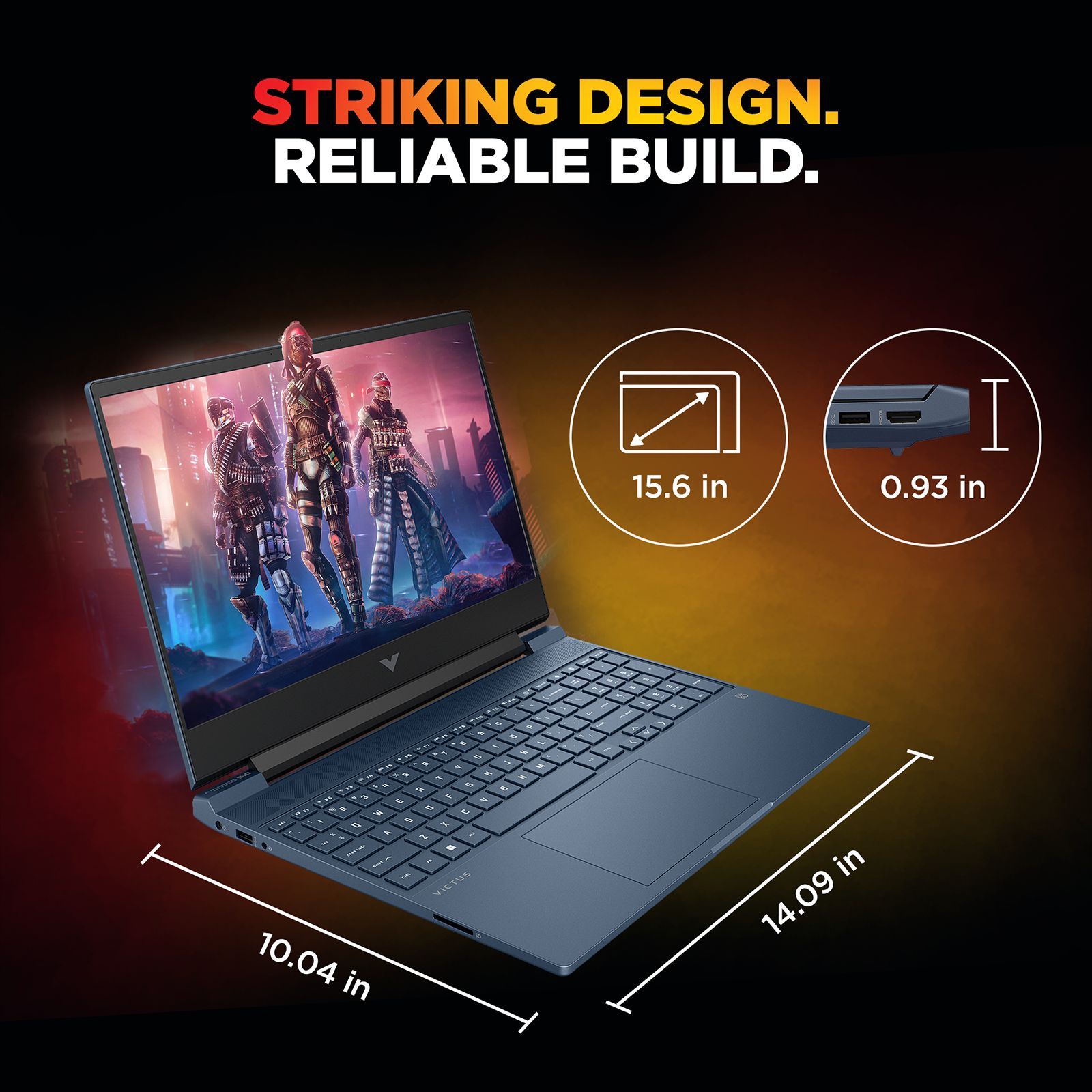 HP Victus 15-fb3125AX AMD Ryzen 7 Gaming Laptop (16GB, 512GB SSD, Windows 11 Home, 15.6 inch 144 Hz Full HD IPS Display, NVIDIA GeForce RTX 3050, Performance Blue, 2.29 KG)_9