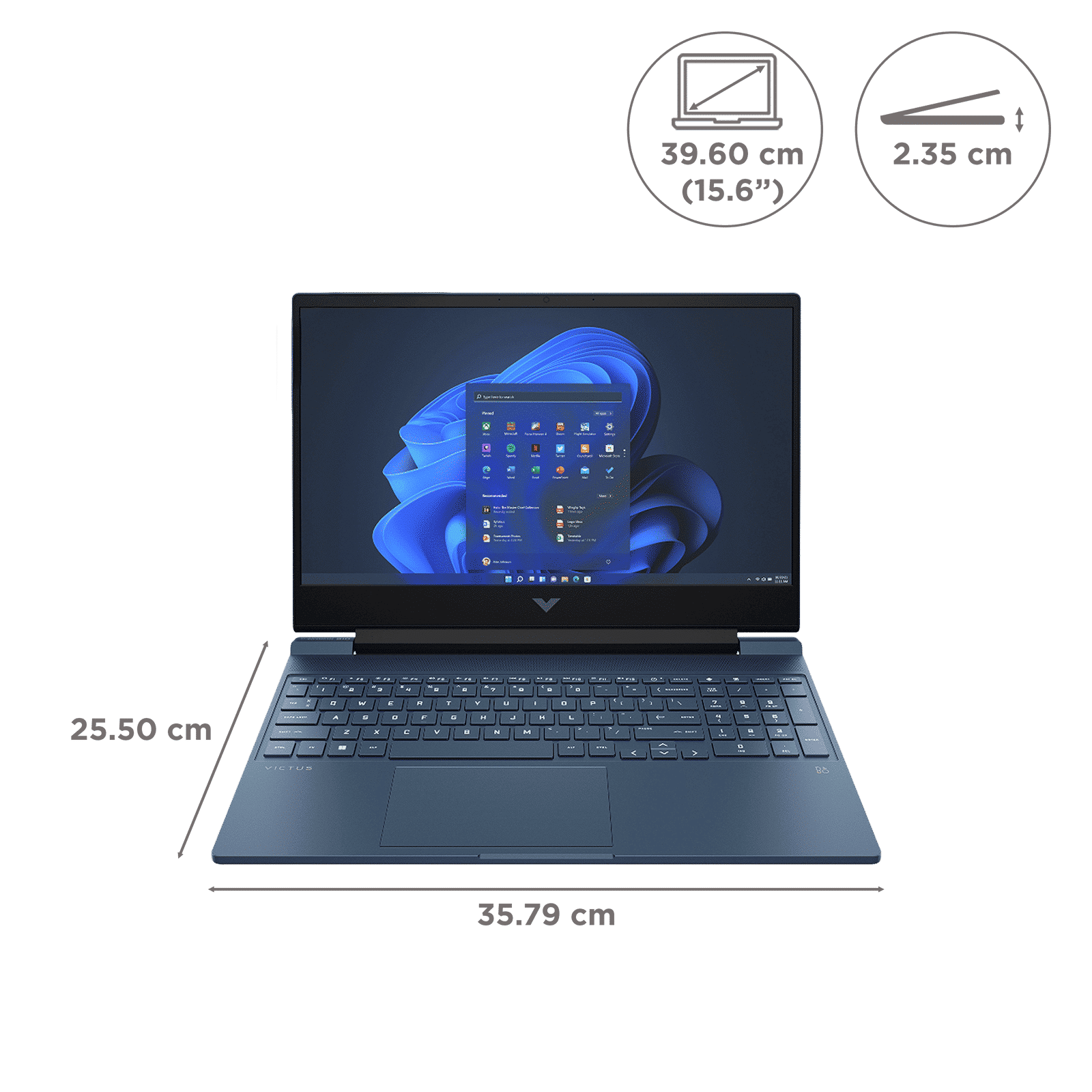HP Victus 15-fb3125AX AMD Ryzen 7 Gaming Laptop (16GB, 512GB SSD, Windows 11 Home, 15.6 inch 144 Hz Full HD IPS Display, NVIDIA GeForce RTX 3050, Performance Blue, 2.29 KG)_2