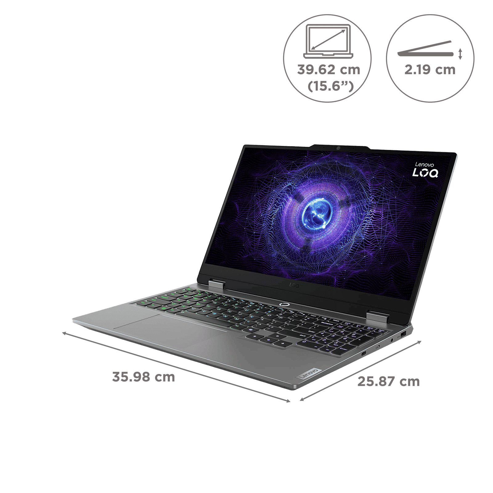 Lenovo LOQ 15IRX9 Intel Core i5 13th Generation Gaming Laptop (16GB, 512GB SSD, Windows 11 Home, 6GB Graphics, 15.6 Inch 144 Hz Full HD IPS Display , NVIDIA GeForce RTX 3050, MS Office Home 2024, Luna Grey, 2.38 KG_2