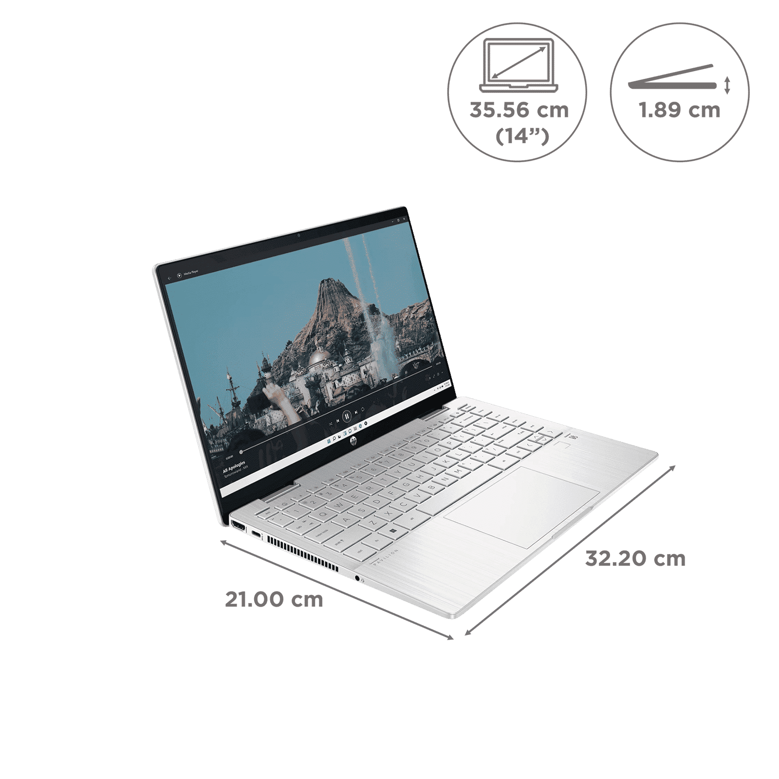 HP Pavillion 14-ek1148TU Intel Core i5 13th Generation Touchscreen 2-in-1 Laptop (16GB, 512 GB SSD, Windows 11 Home, 14 inch Full HD Display, MS Office Home 2024, Natural Silver, 1.51 KG)_2