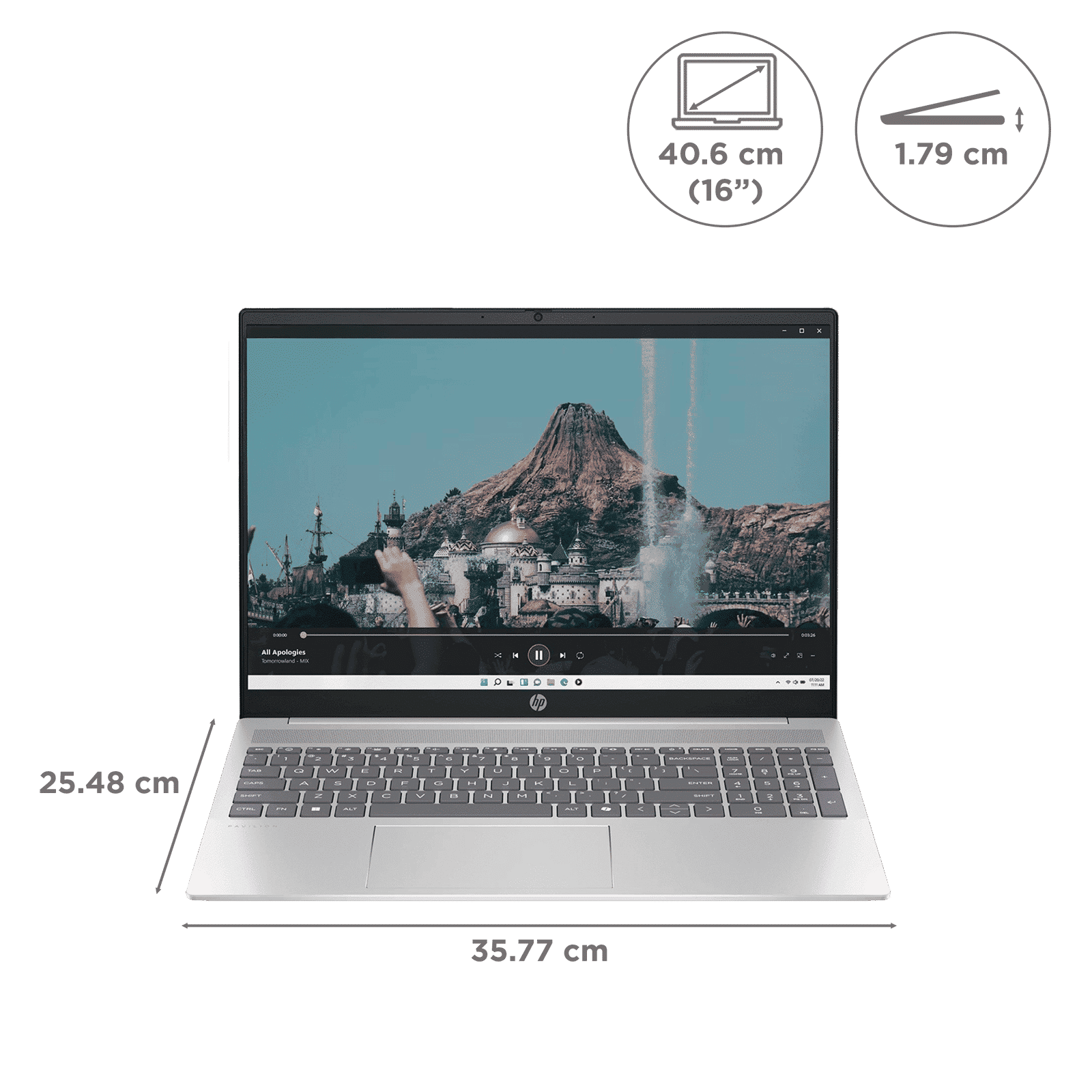 HP Pavilion 16-af0069TU Intel Core Ultra 5 Thin & Light Laptop (16GB, 1TB SSD, Windows 11 Home, 16 inch 2K IPS Display, Natural Silver, 1.77 KG)_2