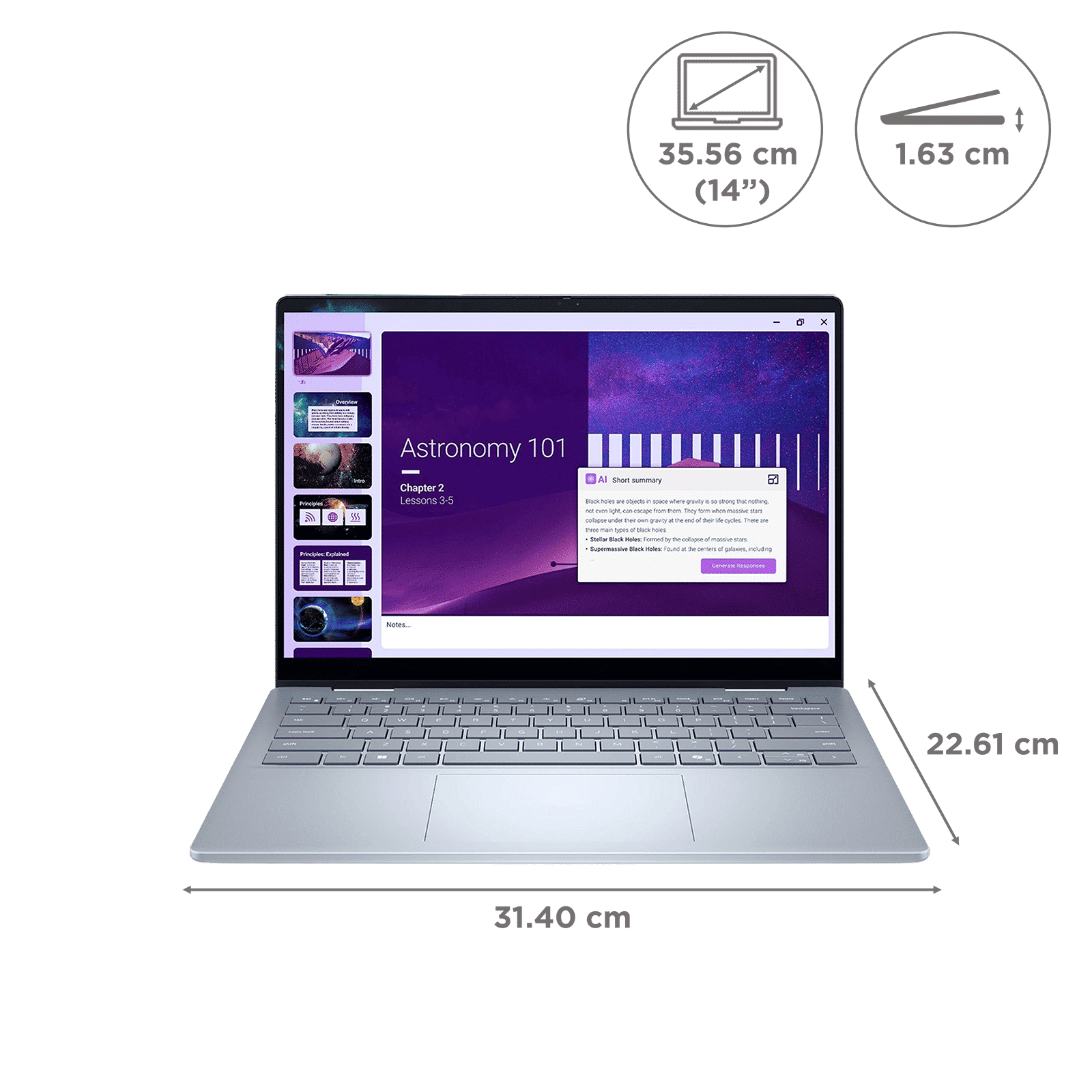 Dell 14 Plus Intel Core Ultra 7 Touchscreen 2-in-1 Laptop (16GB, 1TB SSD, Windows 11 Home, 14 inch FHD+ WVA Display, MS Office Home 2024, Ice Blue, 1.61 KG)_2