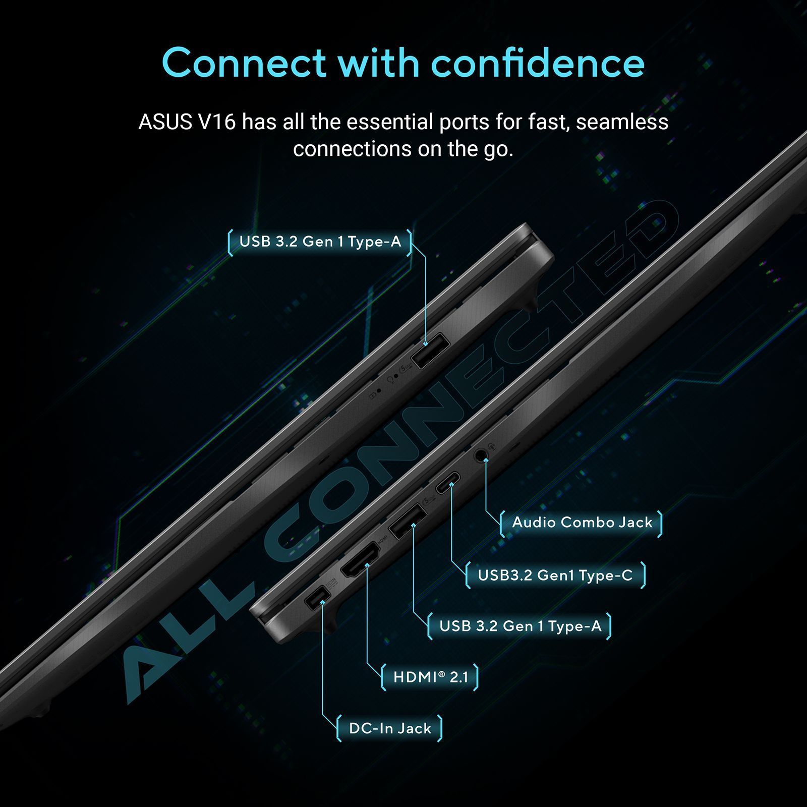 ASUS V16 V3607VH-RP038WS Intel Core 7 Gaming Laptop (16GB, 512GB SSD, Windows 11 Home, 8GB Graphics, 16 inch 144 Hz WUXGA Display, NVIDIA GeForce RTX 5050, MS Office Home 2024, Black, 1.95 KG)_11