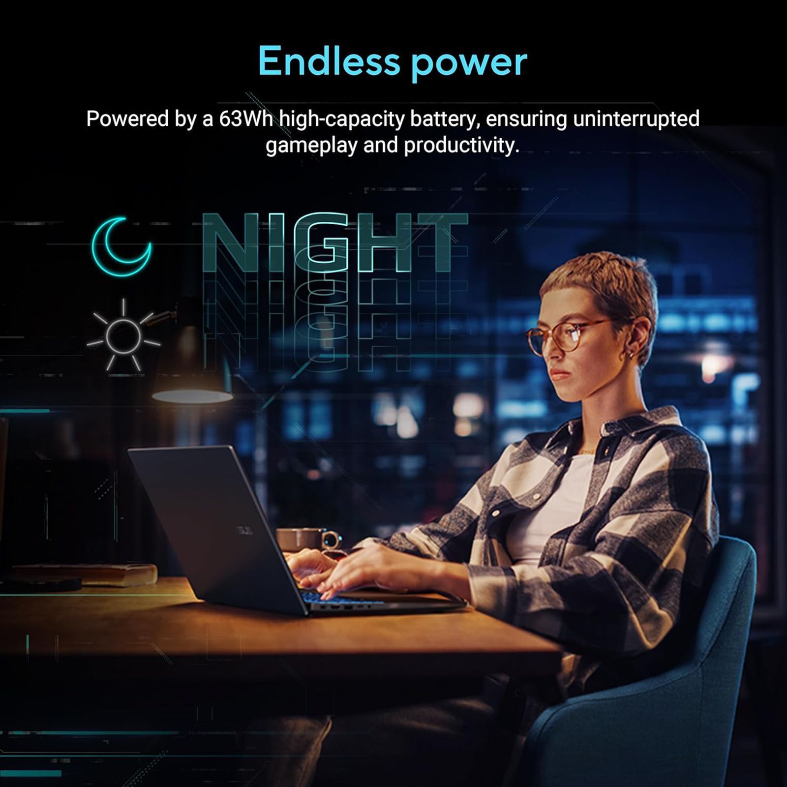 ASUS V16 V3607VM-RP057WS Intel Core 7 Gaming Laptop (16GB, 512GB SSD, Windows 11 Home, 8GB Graphics, 16 inch 144 Hz WUXGA Display, NVIDIA GeForce RTX 5060, MS Office Home 2024, Black, 1.95 KG)_11