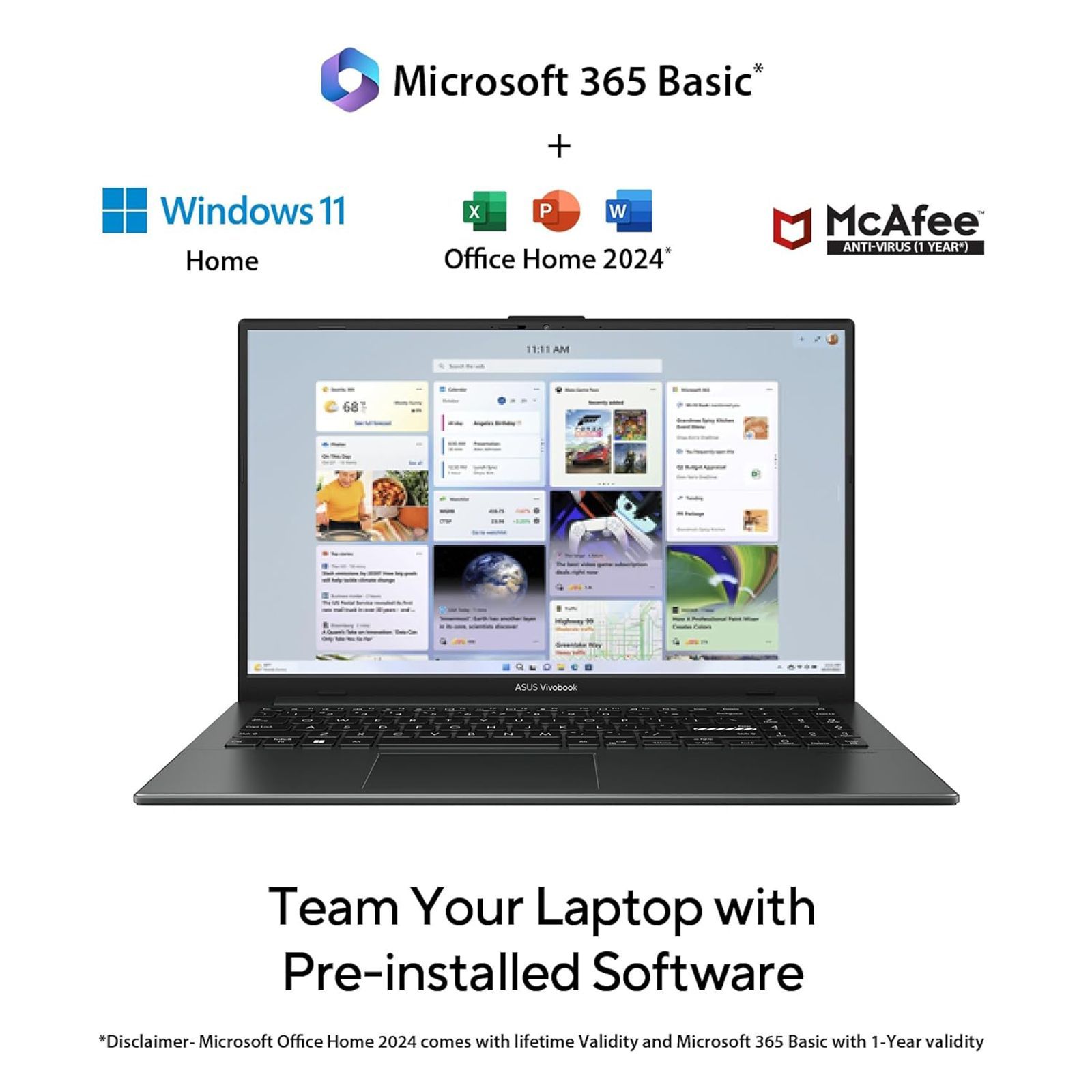 ASUS Vivobook Go 15 E1504FA-NJ5542WS AMD Ryzen 5 Thin & Light Laptop (16GB, 512GB SSD, Windows 11 Home, 15.6 inch Full HD Display, MS Office Home 2024, Mixed Black, 1.63 KG)_15