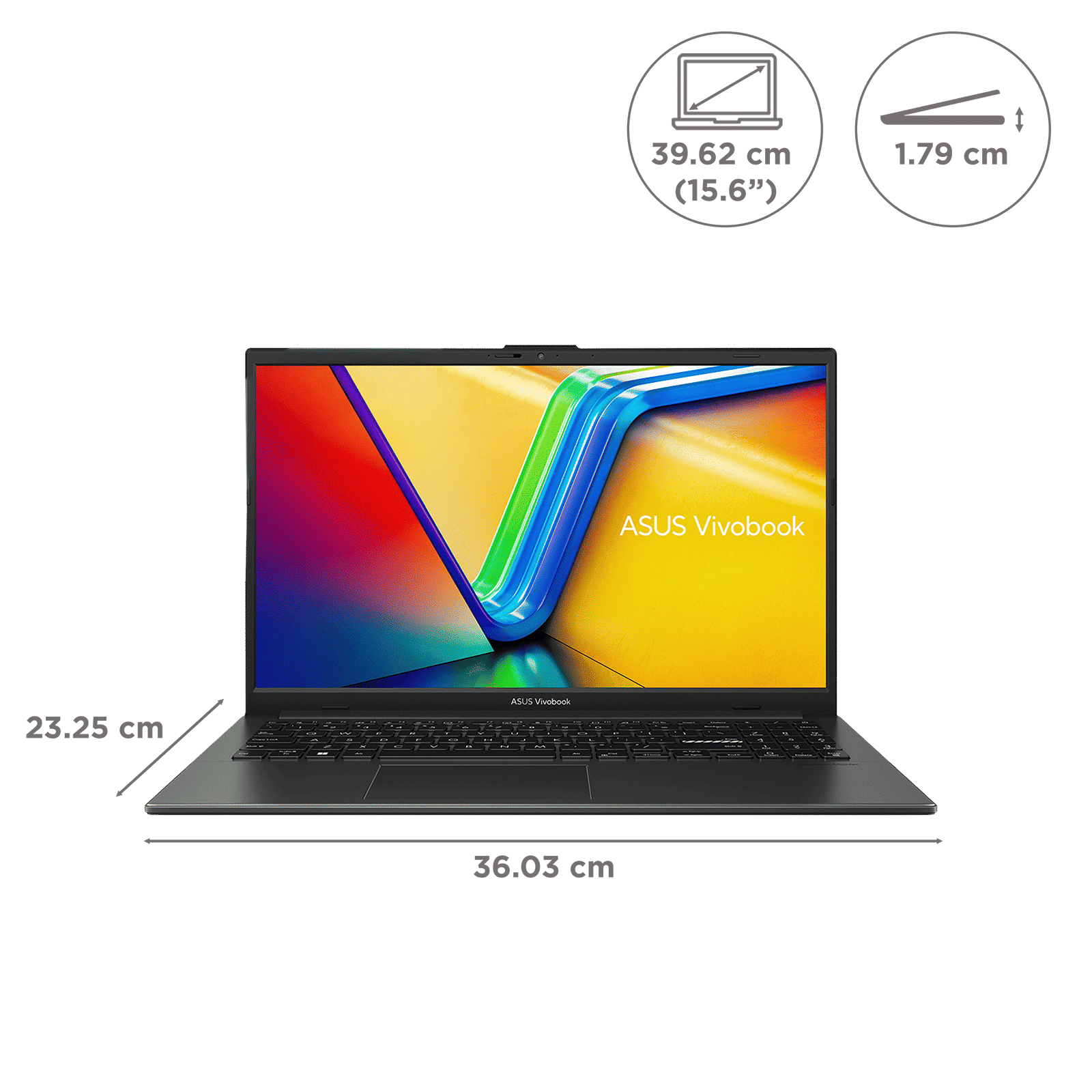 ASUS Vivobook Go 15 E1504FA-NJ5542WS AMD Ryzen 5 Thin & Light Laptop (16GB, 512GB SSD, Windows 11 Home, 15.6 inch Full HD Display, MS Office Home 2024, Mixed Black, 1.63 KG)_2