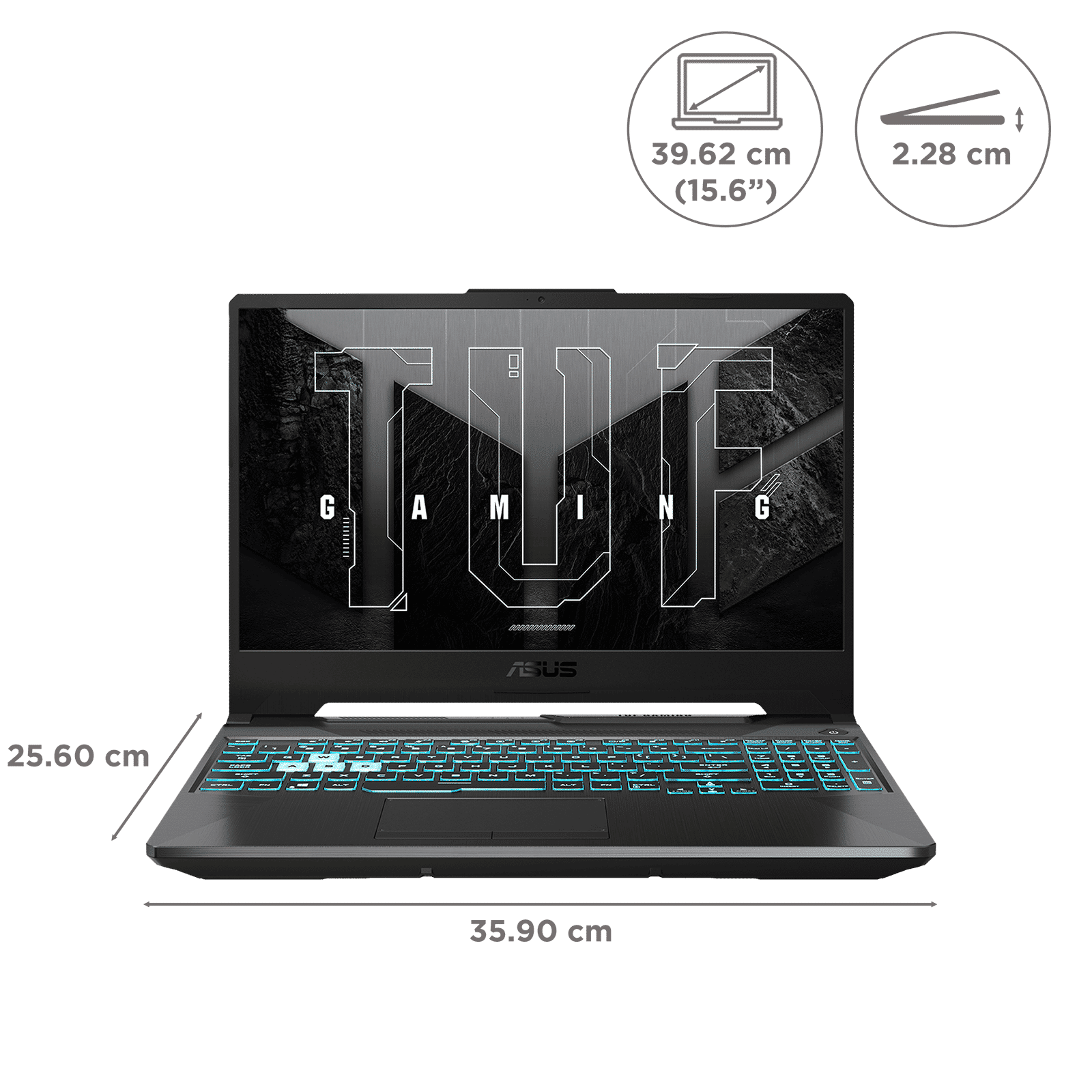 ASUS TUF FA506NCG-HN200WS AMD Ryzen 7 Gaming Laptop (16GB, 512GB SSD, Windows 11 Home, 4GB Graphics, 15.6 inch 144 Hz WUXGA Full HD Display, NVIDIA GeForce RTX 3050, MS Office Home 2024, Graphite Black, 2.3 KG)_2