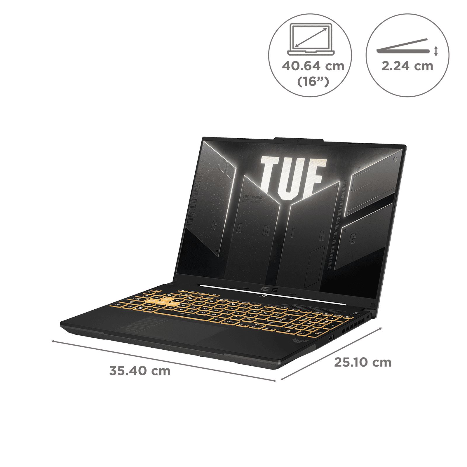 ASUS TUF A16 FA607NUG-RL189WS AMD Ryzen 7 Gaming Laptop (16GB, 1TB SSD, Windows 11 Home, 6GB Graphics, 16 inch 144 Hz WUXGA Display, NVIDIA GeForce RTX 4050, MS Office Home 2024, Mecha Gray, 4.48 KG)_2