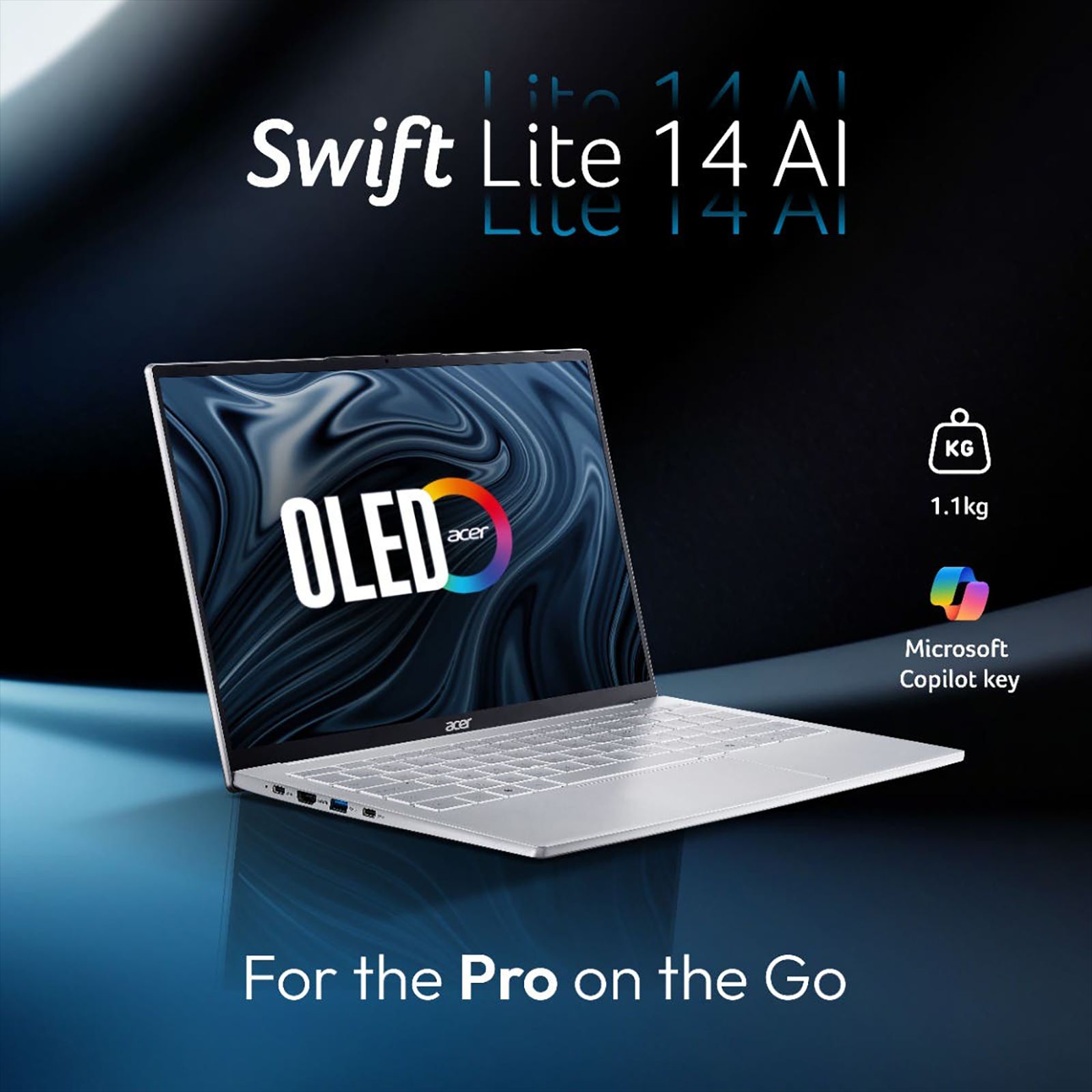 Acer Swift Lite 14 SFL14-54M Intel Core Ultra 5 Thin & Light Laptop (16GB RAM, 512GB SSD, Windows 11 Home, 14 inch WUXGA OLED Display, Microsoft Office, Light Silver, 1.10 KG) Acer Swift Lite 14 SFL14-54M Intel Core Ultra 5 Thin & Light Laptop (16GB RAM, 512GB SSD, Windows 11 Home, 14 inch WUXGA OLED Display, Microsoft Office, Light Silver, 1.10 KG)_7