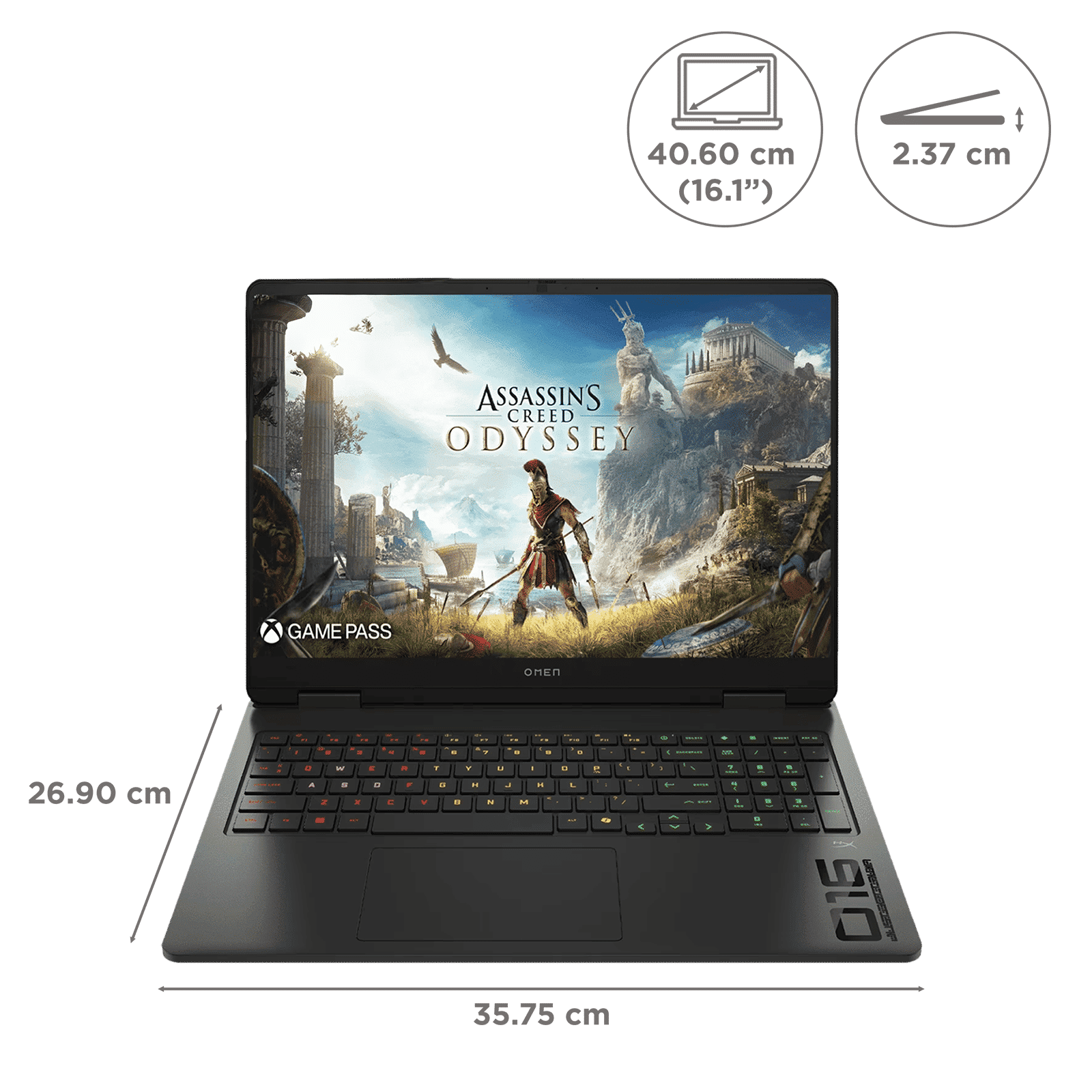 HP OMEN 16-am0241TX Intel Core i7 14th Gen Gaming Laptop (24GB, 1TB SSD, Windows 11 Home, 8GB Graphics, 16 inch 165 Hz 2K IPS Display, NVIDIA GeForce RTX 5050, MS Office Home 2024, Shadow Black, 2.43 KG)_2