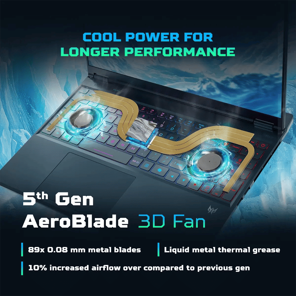 Acer Predator Helios Neo 16S PHN16S-71 Intel Core Ultra 7 Gaming Laptop (16GB, 1TB SSD, Windows 11 Home, 8GB Graphics, 16 inch 240 Hz OLED Display, NVIDIA GeForce RTX 5060, Abyssal Black, 2.3 KG)_9