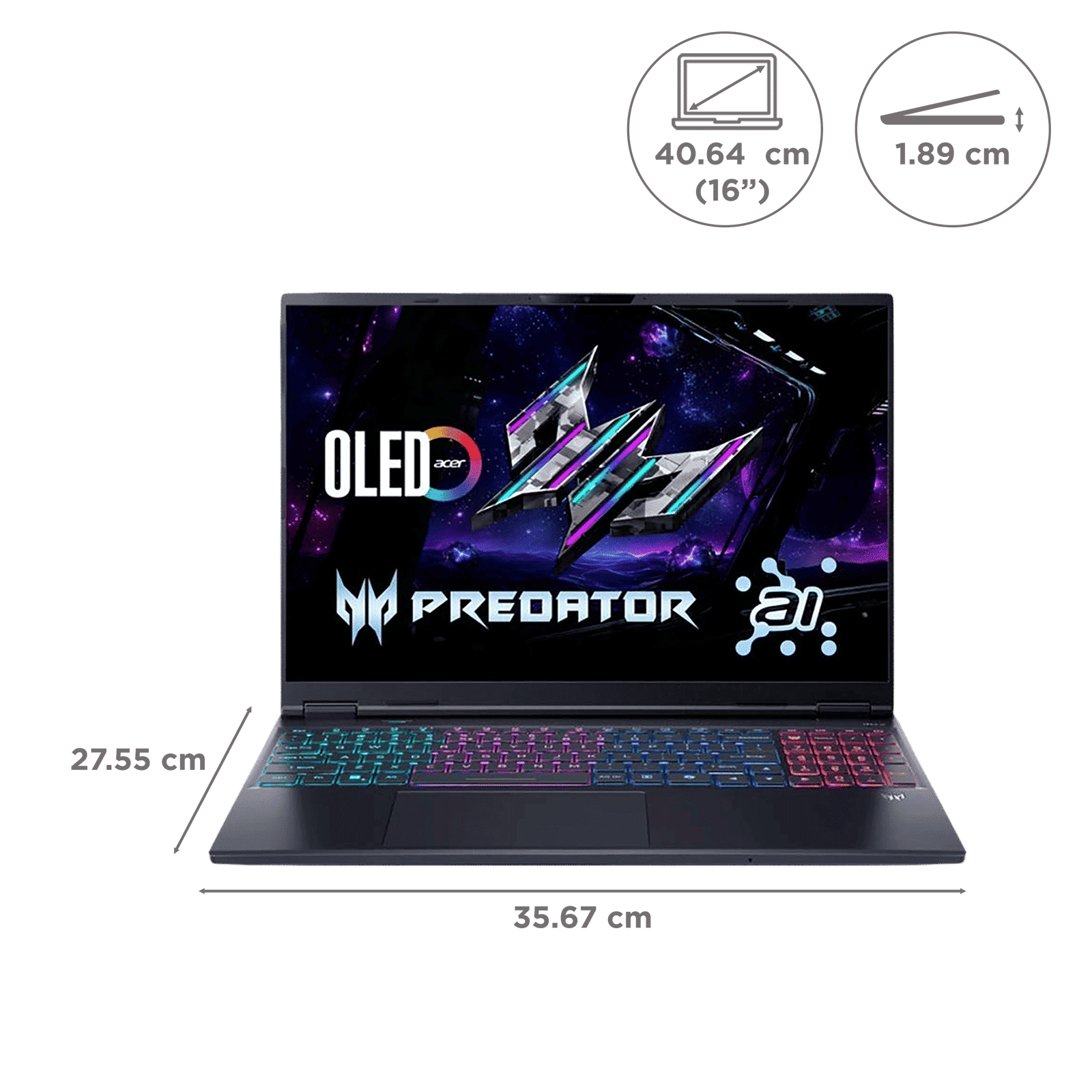 Acer Predator Helios Neo 16S PHN16S-71 Intel Core Ultra 7 Gaming Laptop (16GB, 1TB SSD, Windows 11 Home, 8GB Graphics, 16 inch 240 Hz OLED Display, NVIDIA GeForce RTX 5060, Abyssal Black, 2.3 KG)_2
