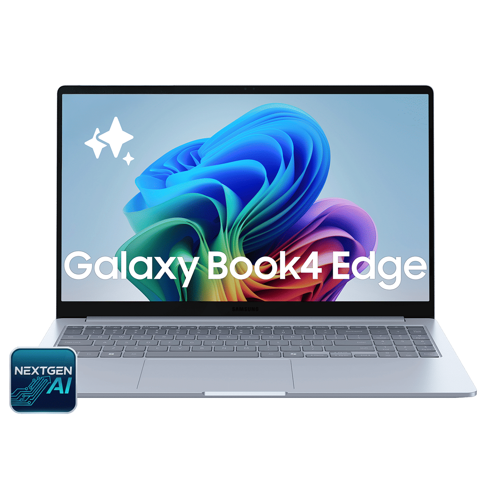 SAMSUNG Galaxy Book4 Edge Qualcomm Snapdragon X Thin & Light Laptop (16GB, 512GB eUFS, Windows 11 Home, 15.59 inch Full HD IPS Display, MS Office Home & Student 2024, Sapphire Blue, 1.5 KG)_1