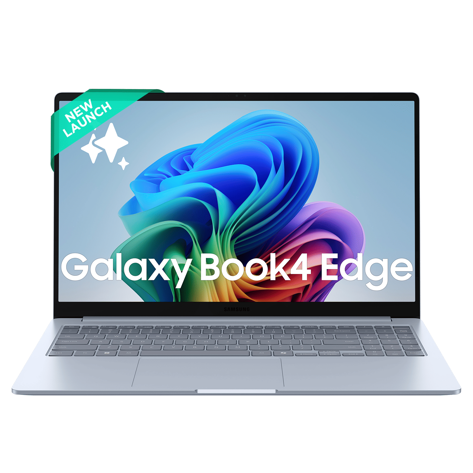 SAMSUNG Galaxy Book4 Edge Qualcomm Snapdragon X Thin & Light Laptop (16GB, 512GB eUFS, Windows 11 Home, 15.59 inch Full HD IPS Display, MS Office Home & Student 2024, Sapphire Blue, 1.5 KG)