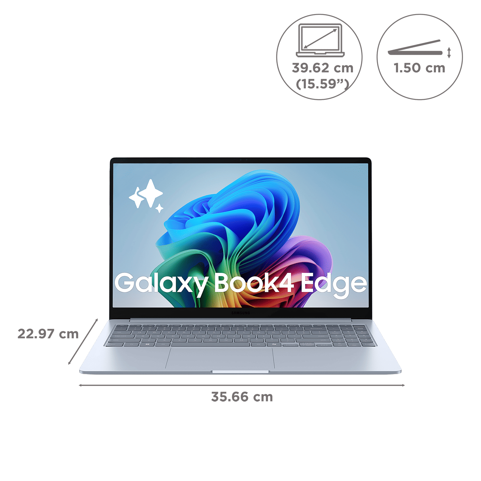 SAMSUNG Galaxy Book4 Edge Qualcomm Snapdragon X Thin & Light Laptop (16GB, 512GB eUFS, Windows 11 Home, 15.59 inch Full HD IPS Display, MS Office Home & Student 2024, Sapphire Blue, 1.5 KG) SAMSUNG Galaxy Book4 Edge Qualcomm Snapdragon X Thin & Light Laptop (16GB, 512GB eUFS, Windows 11 Home, 15.59 inch Full HD IPS Display, MS Office Home & Student 2024, Sapphire Blue, 1.5 KG)_2