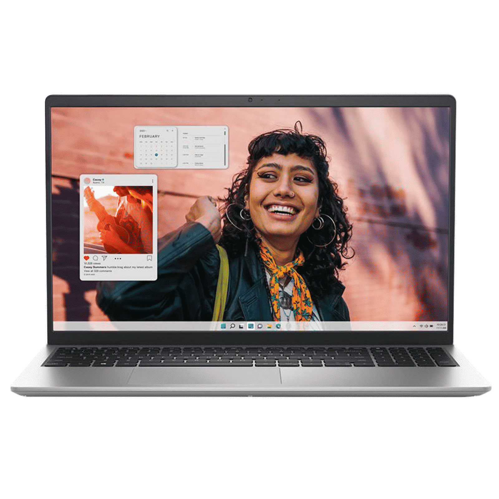 DELL DC 15250 Intel Core 3 Thin & Light Laptop (8GB, 512GB SSD, Windows 11, 15.6 inch Full HD Display, MS Office Home 2024, Platinum Silver, 1.66 KG)_1