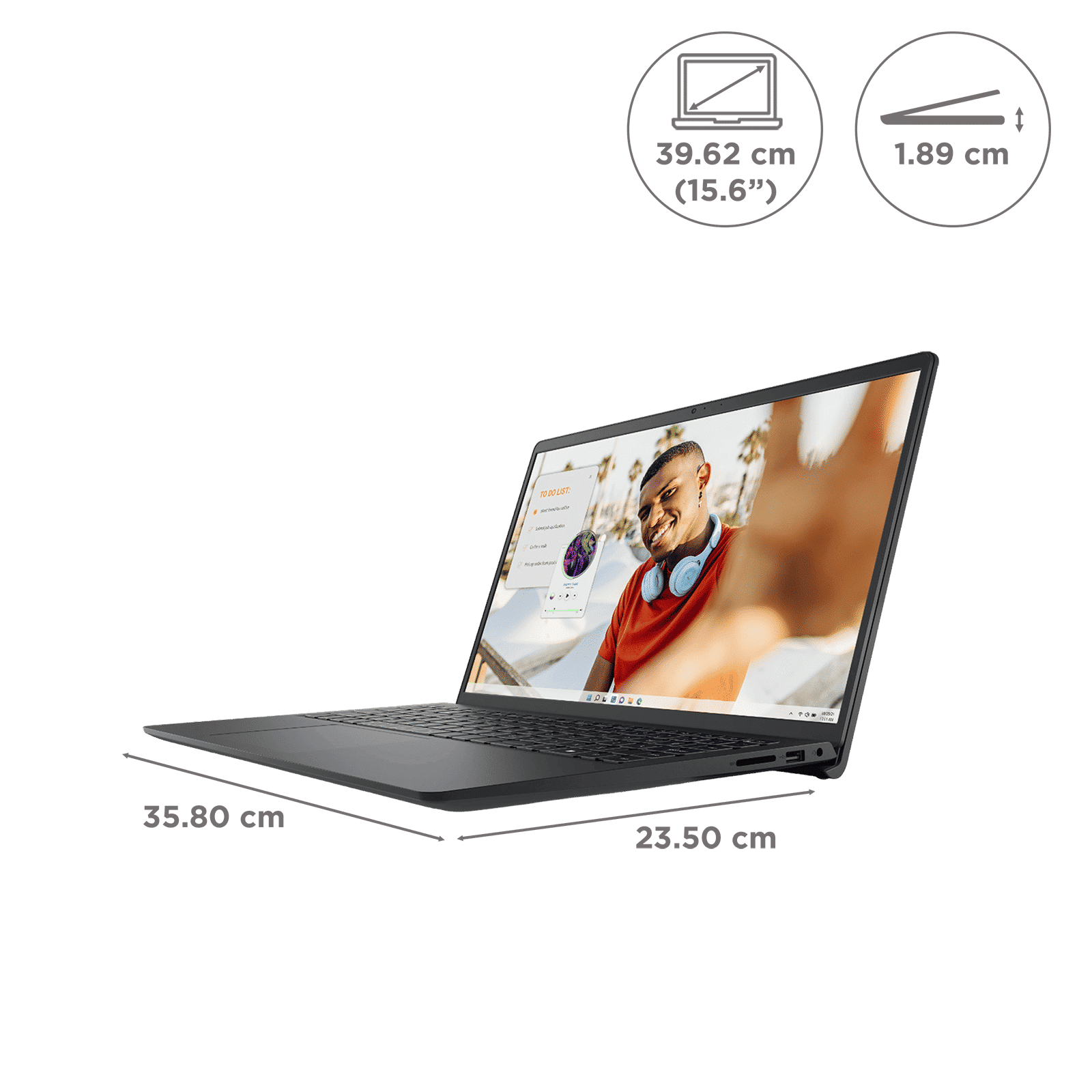DELL DC15255 AMD Ryzen 5 Thin & Light Laptop (8GB, 512GB SSD, Windows 11, 15.6 inch Full HD Display, MS Office Home 2024, Carbon Black, 1.66 KG) DELL DC15255 AMD Ryzen 5 Thin & Light Laptop (8GB, 512GB SSD, Windows 11, 15.6 inch Full HD Display, MS Office Home 2024, Carbon Black, 1.66 KG)_2