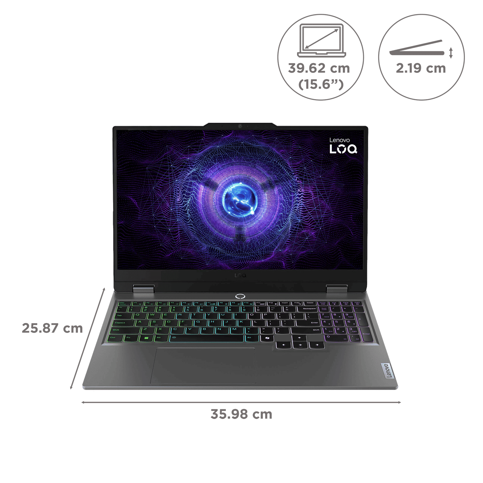 Lenovo LOQ 15IRX9 Intel Core i5 13th Gen Gaming Laptop (24GB, 512GB SSD, Windows 11 Home, 6GB Graphics, 15.6 inch 144 Hz Full HD IPS Display, NVIDIA GeForce RTX 4050, MS Office Home 2024, Luna Grey, 2.38 KG)_2