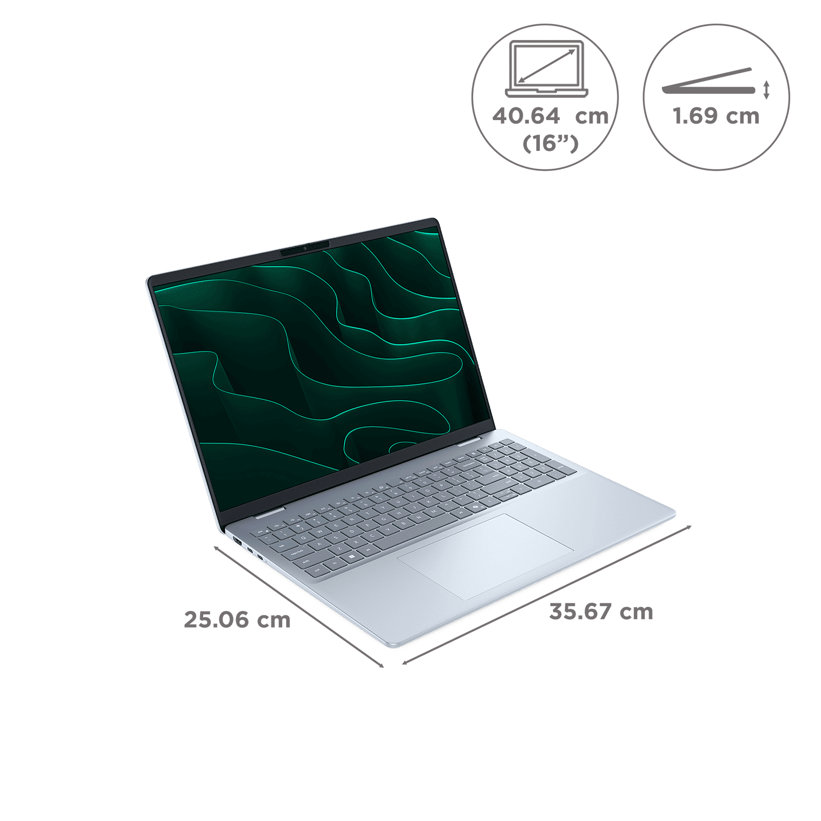 Dell 16 Plus AMD Ryzen AI 7 350 Laptop (16GB, 1TB SSD, Windows 11 Home, 16 inch Full HD Plus IPS Display, MS Office Home 2024, Ice Blue, 1.83 KG)_2