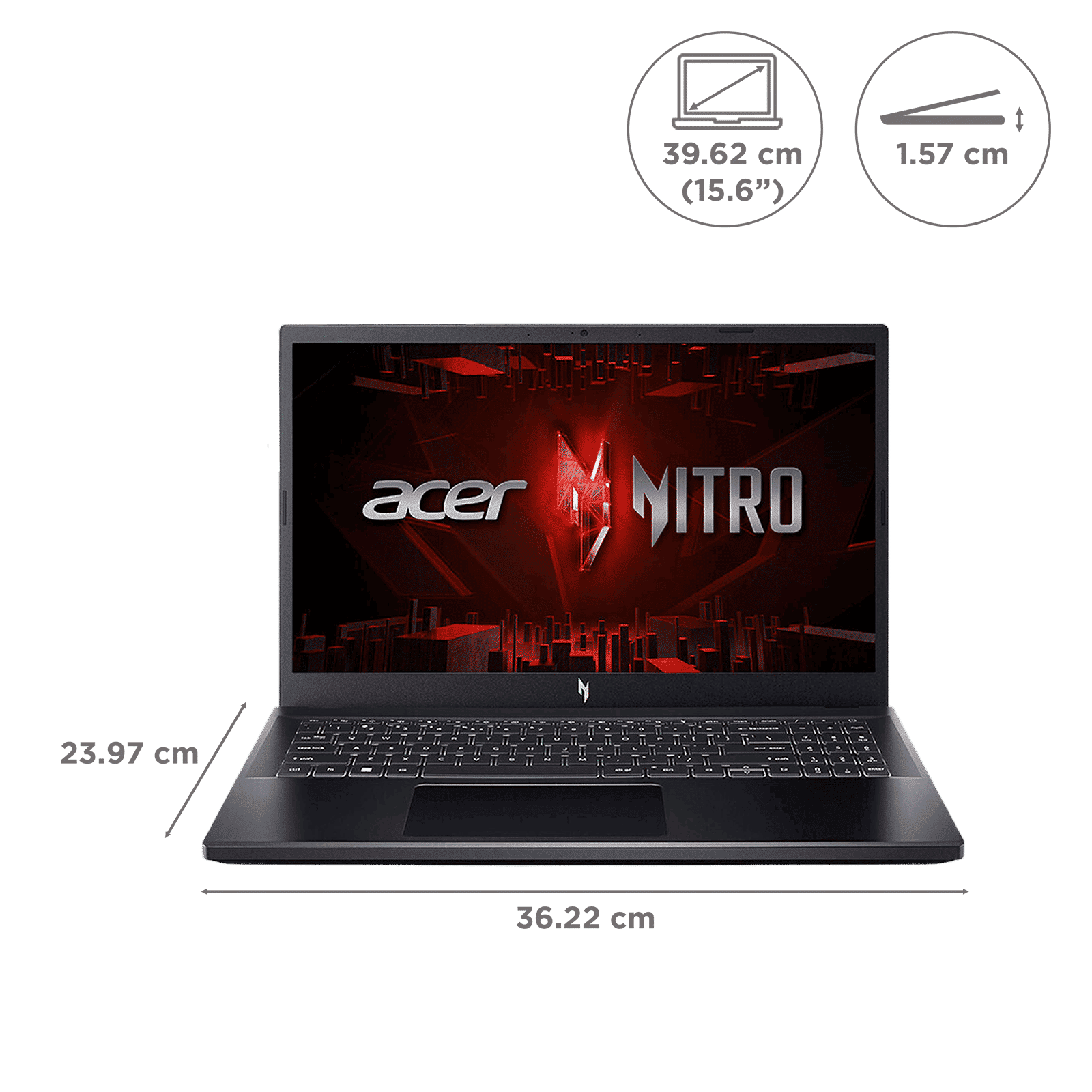 acer Nitro V15 ANV15-52 Intel Core 5 Gaming Laptop (16GB, 512GB SSD, Windows 11, 8GB Graphics, 15.6 inch 165 Hz Full HD IPS Display, NVIDIA GeForce RTX 4050, MS Office, 2.11 KG)_2