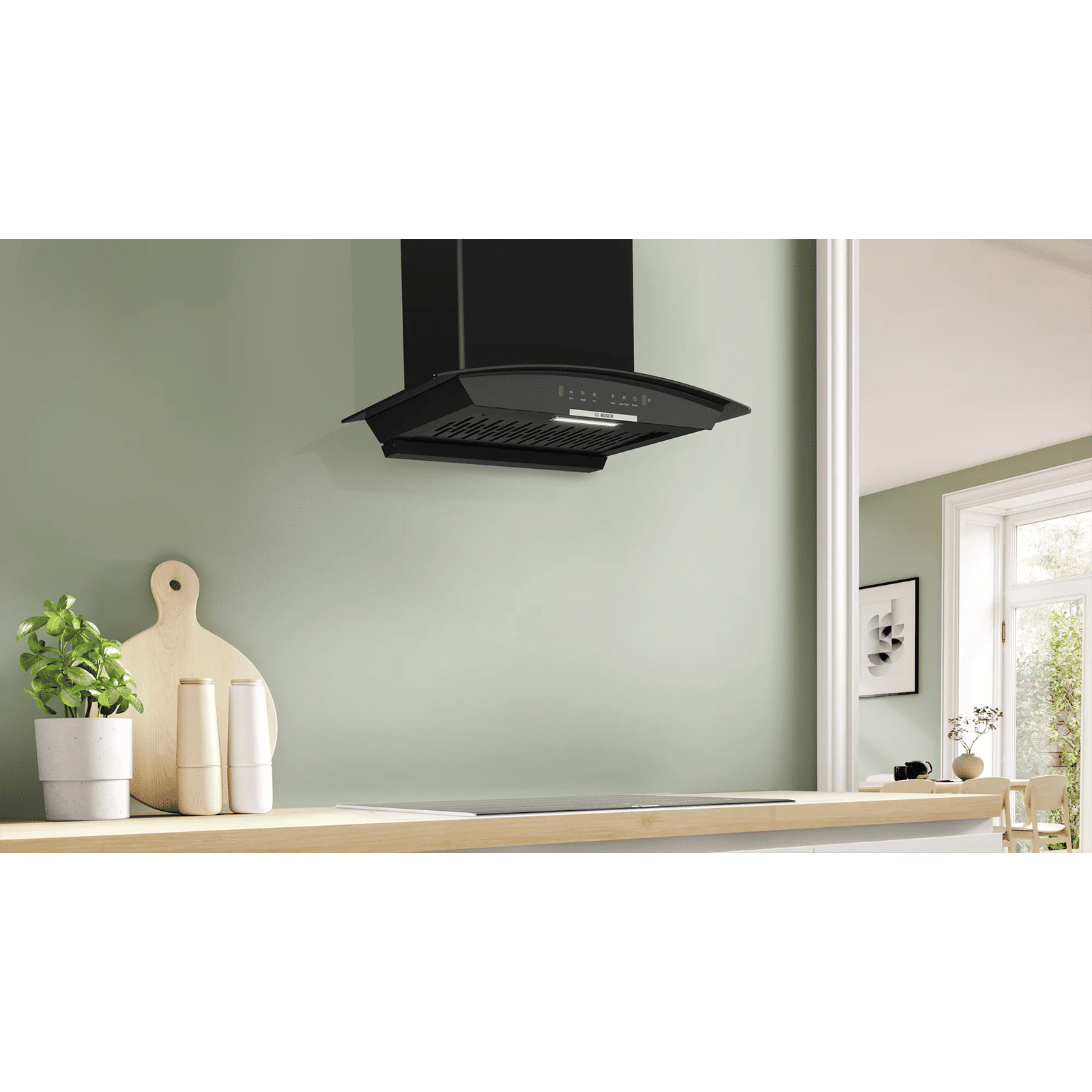 BOSCH Series 4 60cm 1300m3/hr Ducted Auto Clean Wall Mounted Chimney with Gesture Control (Black)_5