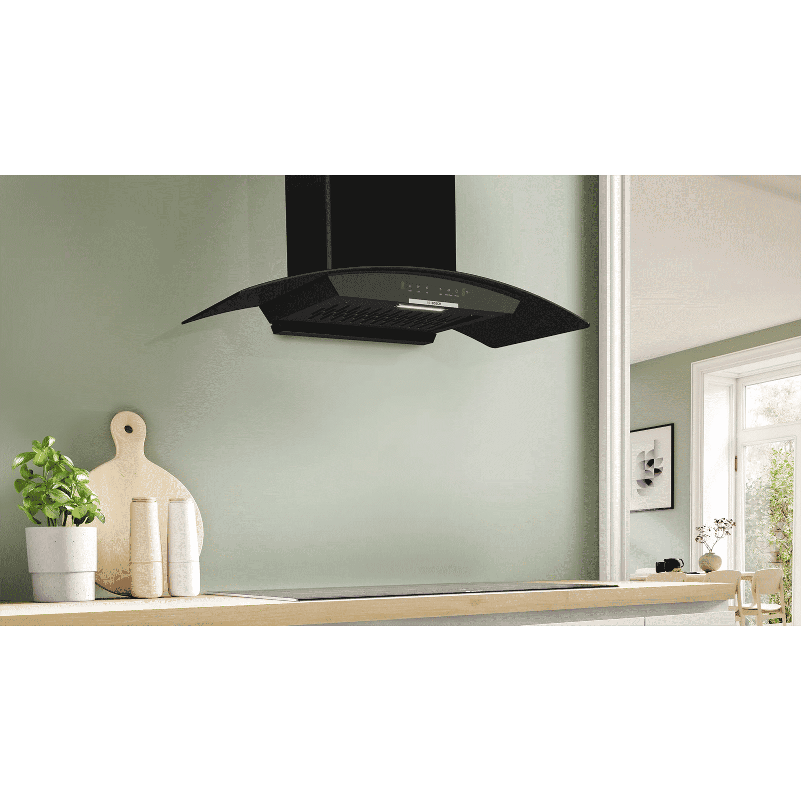 BOSCH Series 4 90cm 1300m3/hr Ducted Auto Clean Wall Mounted Chimney with Gesture Control (Black)_6