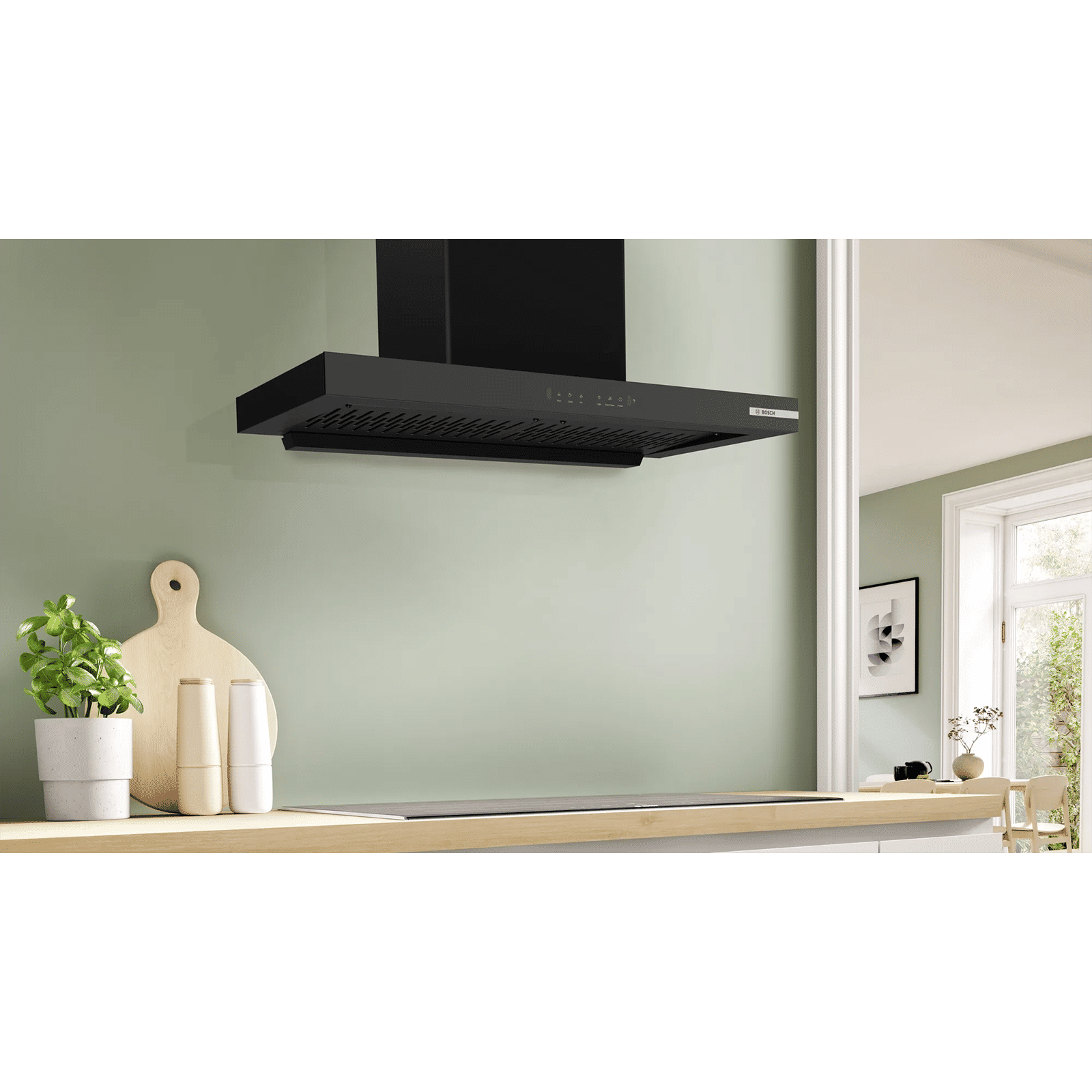 BOSCH Series 4 90cm 1300m3/hr Ductless Auto Clean Wall Mounted Chimney with Gesture Control (Black)_6
