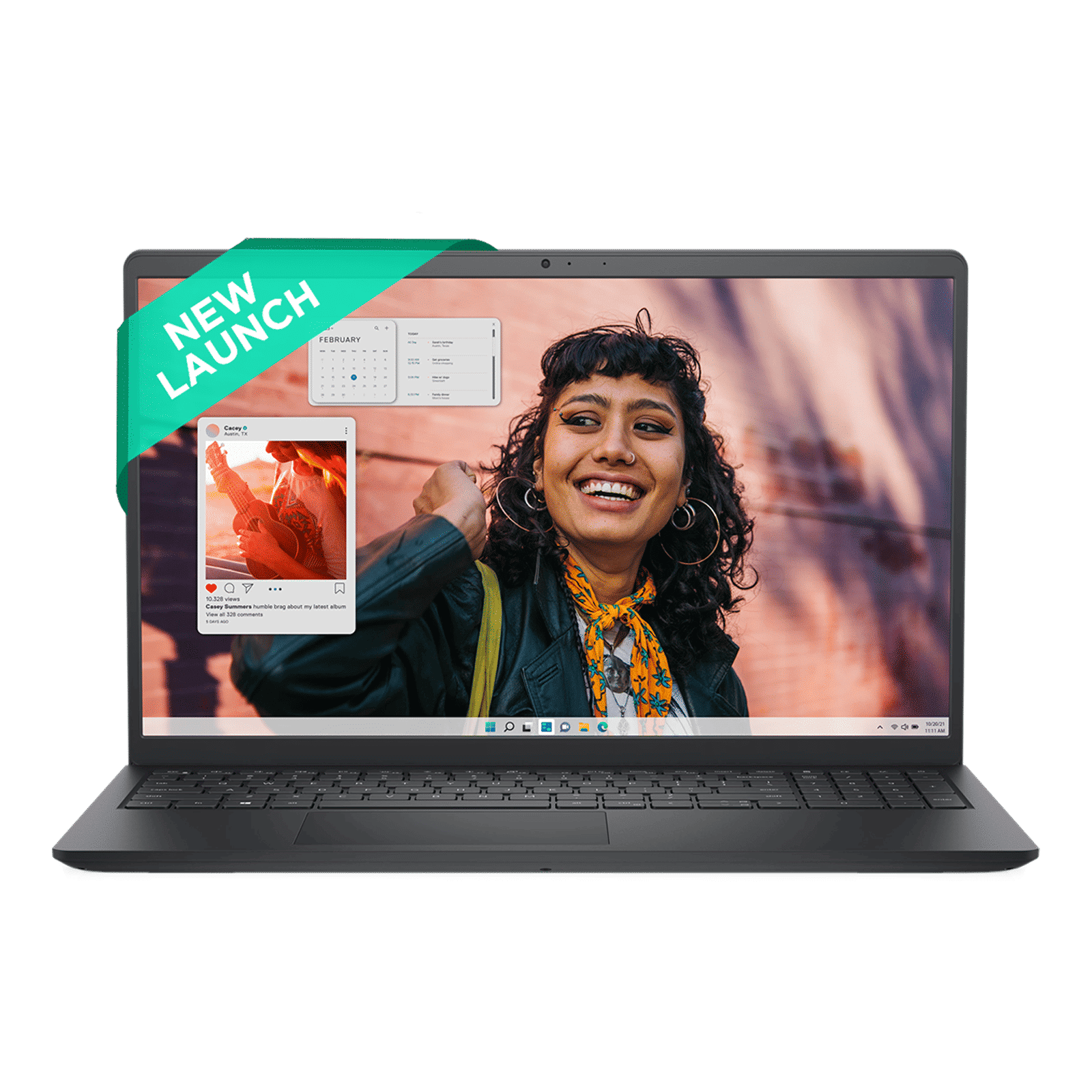 DELL DC 15250 Intel Core 3 Thin & Light Laptop (8GB, 512GB SSD, Windows 11, 15.6 inch Full HD IPS Display, MS Office Home 2024, Carbon Black, 1.66 KG)_1