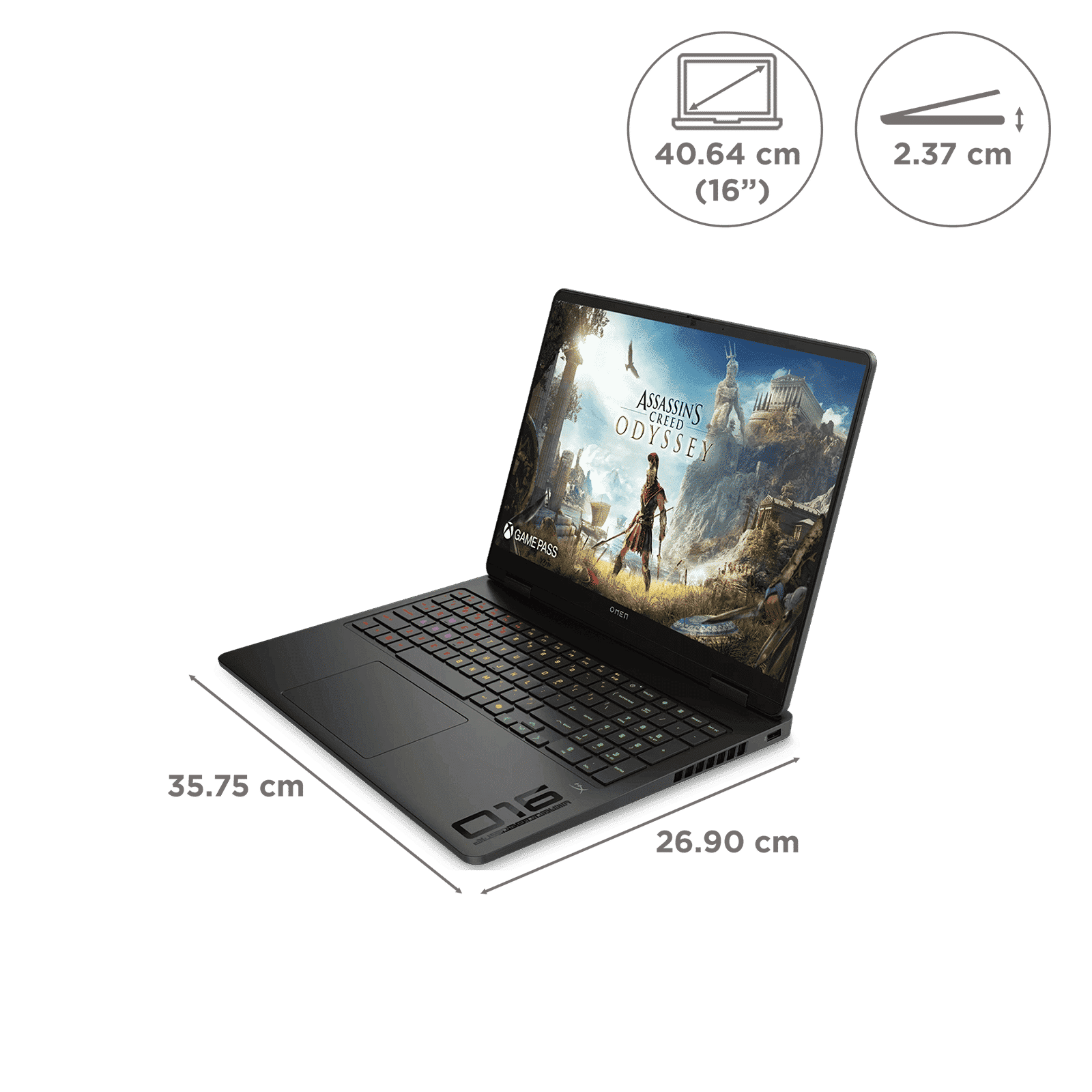 HP OMEN 16-am0277TX Intel Core 7 Gaming Laptop (24GB, 1TB SSD, Windows 11 Home, 8GB Graphics, 16 inch 165 Hz 2K IPS Display, NVIDIA GeForce RTX 5050, MS Office Home 2024, Shadow Black, 2.43 KG)_2