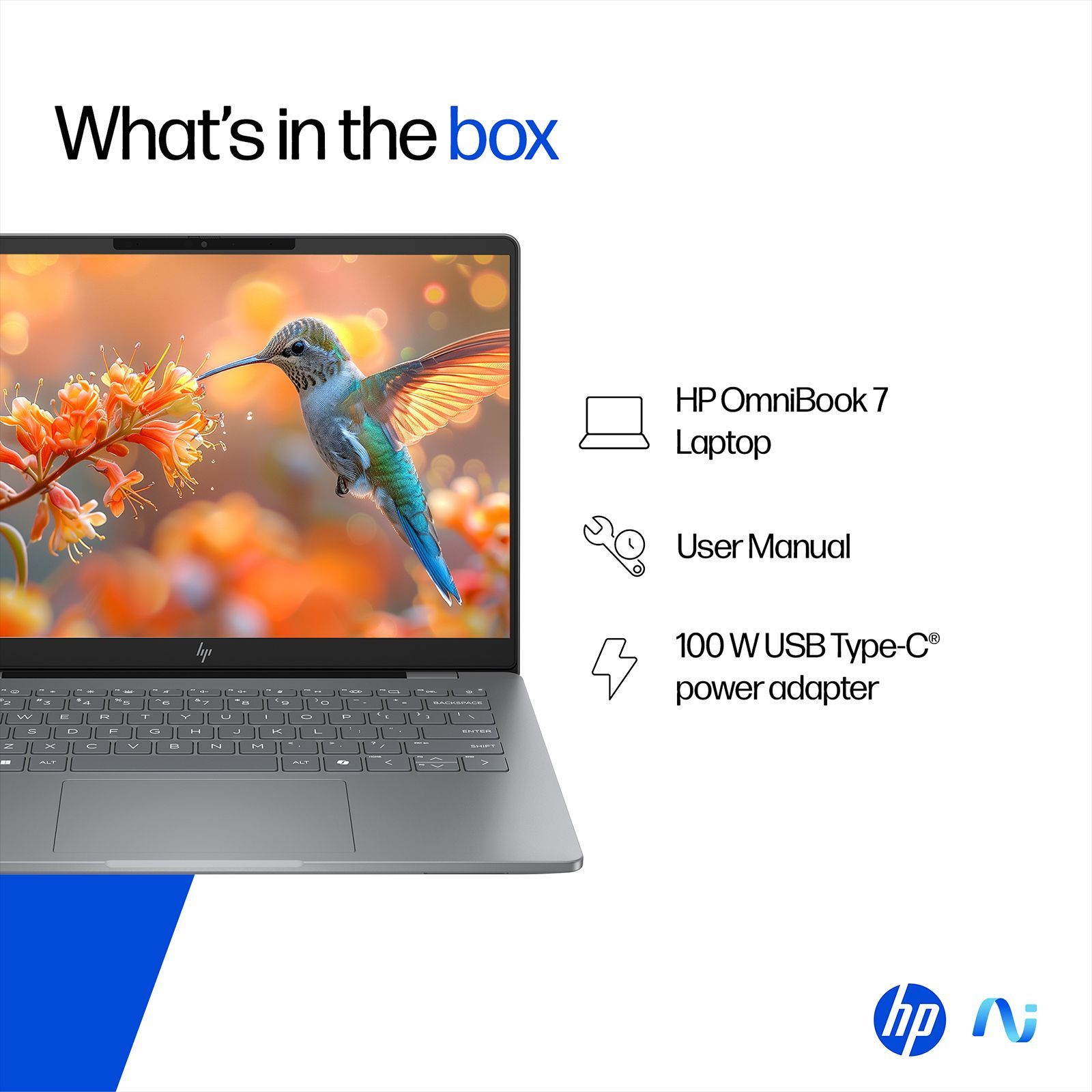 HP OmniBook 7 Intel Core Ultra 5 Laptop (16GB, 512GB SSD, Windows 11, 14 inch 2K OLED Display, MS Office 2024, Meteor Silver, 1.41 KG)_11