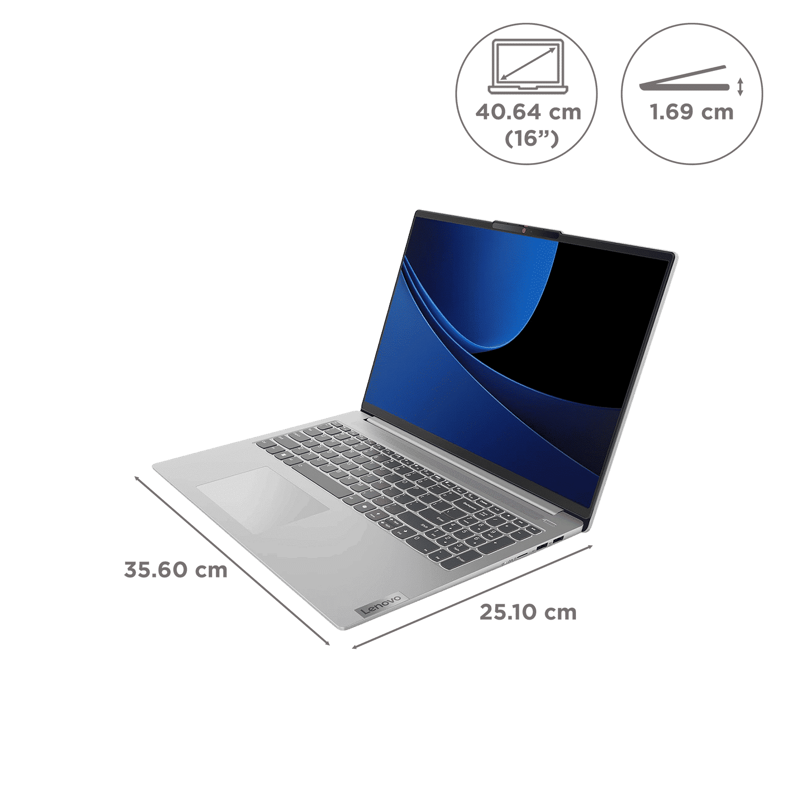 Lenovo IdeaPad Slim 5 16IMH9 Intel Core Ultra 5 Laptop (16GB RAM, 512GB SSD, Windows 11 Home, 16 inch WUXGA IPS Display, MS Office Home 2024, Cloud Grey, 1.82 KG)_2