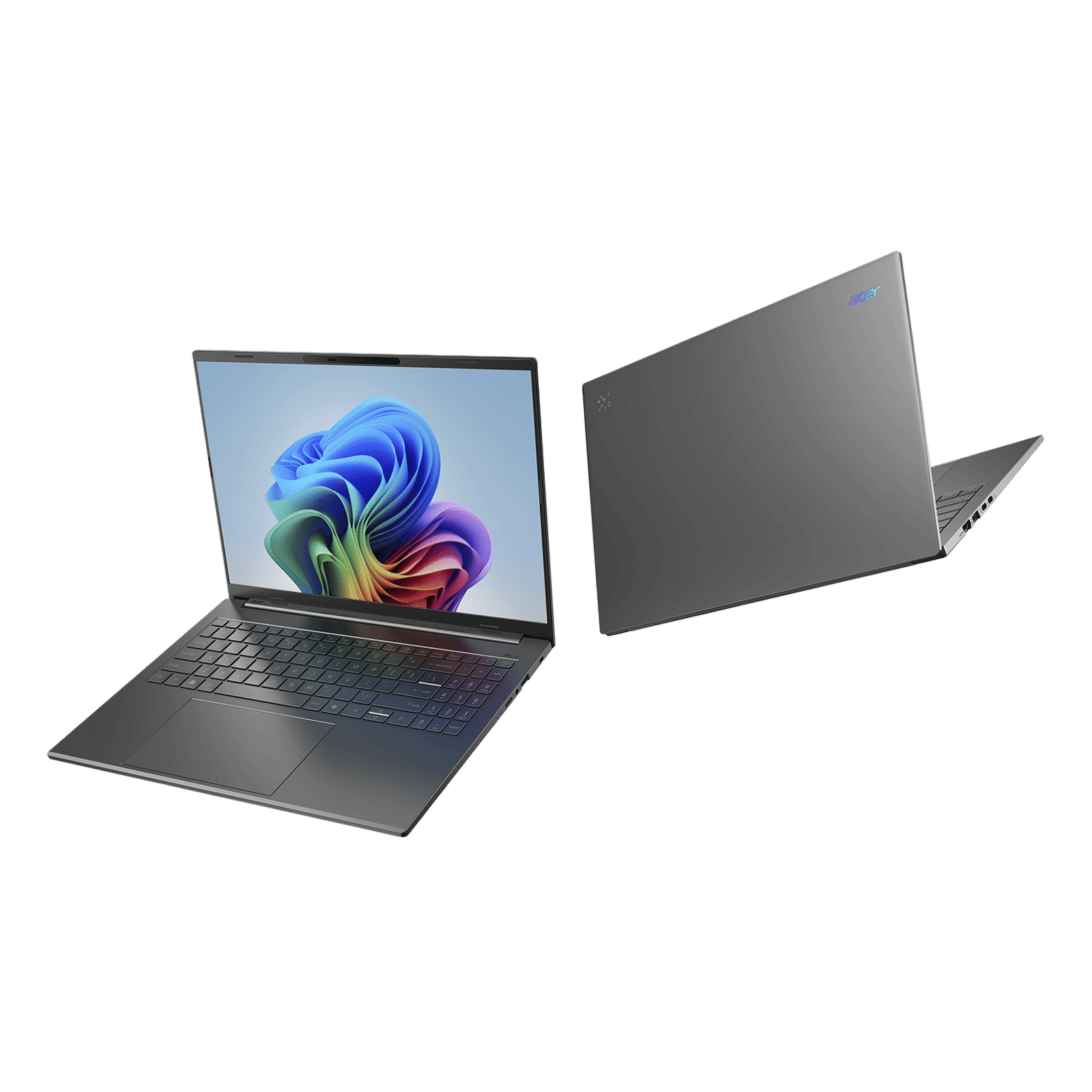 acer A16-11M Qualcomm Snapdragon X Laptop (16GB, 512GB SSD, Windows 11, 16 inch WUXGA Display, MS Office, Steel Grey, 1.7 KG)_3