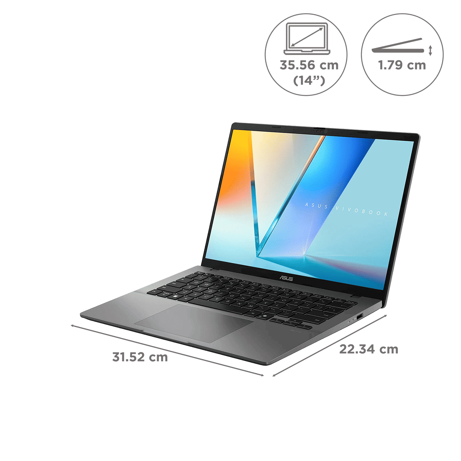 ASUS Vivobook S14 S3407VA-LY080WS Intel Core 5 13th Gen Thin & Light Laptop (16GB, 512GB SSD, Windows 11 Home, 14 inch WUXGA IPS Display, MS Office Home 2024, Matte Gray, 1.4 KG) ASUS Vivobook S14 S3407VA-LY080WS Intel Core 5 13th Gen Thin & Light Laptop (16GB, 512GB SSD, Windows 11 Home, 14 inch WUXGA IPS Display, MS Office Home 2024, Matte Gray, 1.4 KG)_2