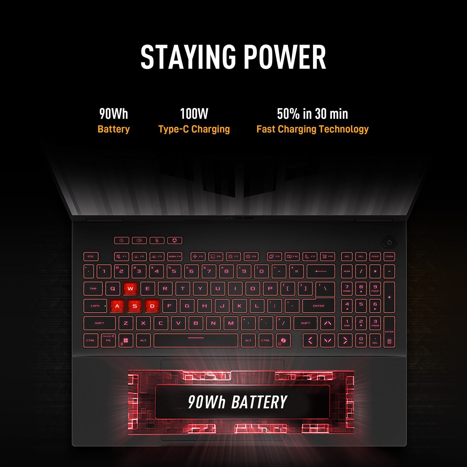 ASUS TUF A16 FA608PP-QT014WS AMD Ryzen 9 Gaming Laptop (16GB, 1TB SSD, Windows 11 Home, 8GB Graphics, 16 inch, 165 Hz, 2.5K WQXGA Display, NVIDIA GeForce RTX 5070, MS Office 365 Basic, Jaeger Gray, 2.20 KG)_4