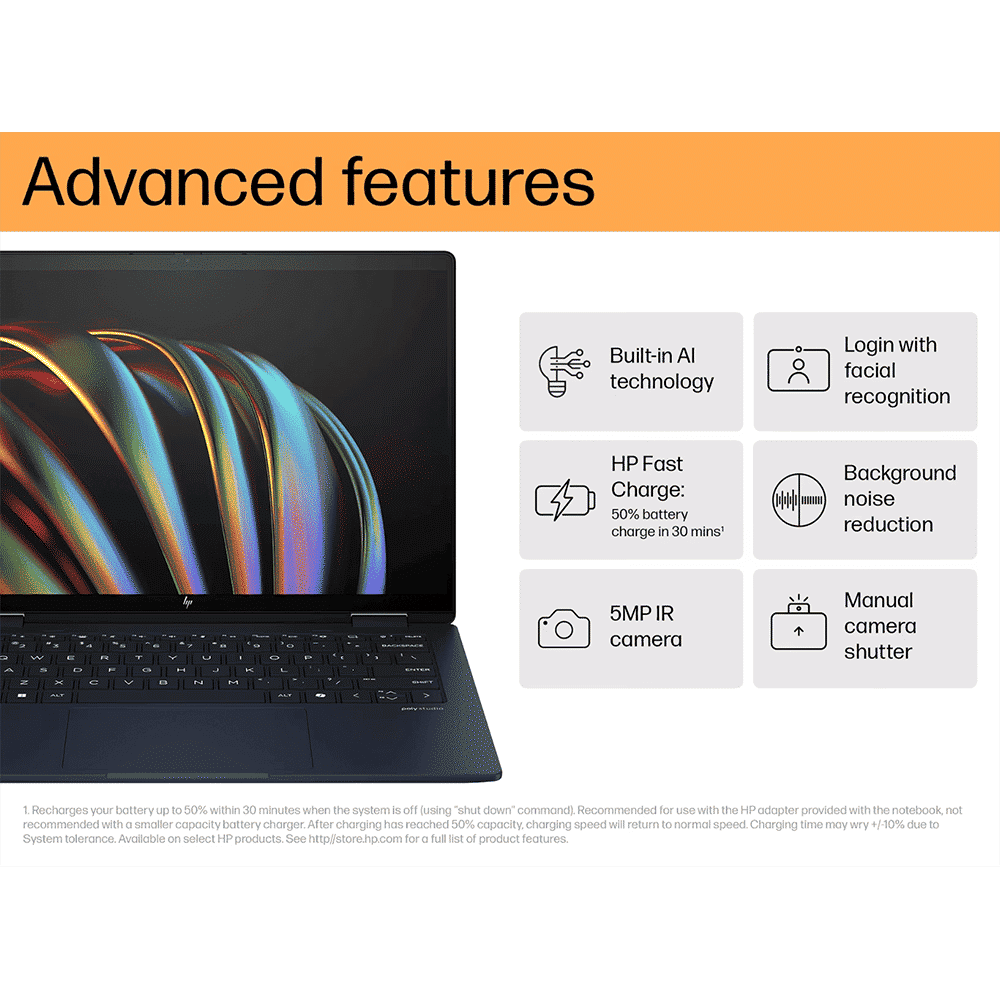 HP Envy x360 14-fc0178TU Intel Core Ultra 5 Touchscreen 2-in-1 Laptop (16GB, 512GB SSD, Windows 11 Home, 14 inch 3K OLED UWVA Display, MS Office 2024, Atmospheric Blue, 1.39 KG) HP Envy x360 14-fc0178TU Intel Core Ultra 5 Touchscreen 2-in-1 Laptop (16GB, 512GB SSD, Windows 11 Home, 14 inch 3K OLED UWVA Display, MS Office 2024, Atmospheric Blue, 1.39 KG)_9
